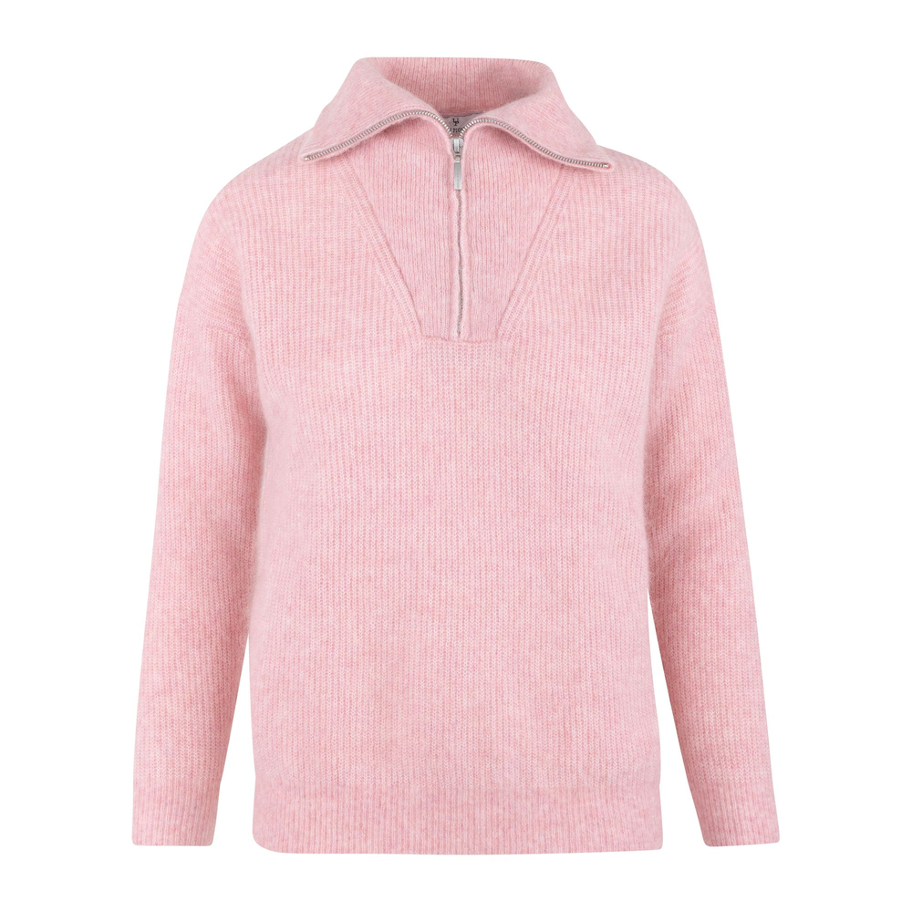 Urban Pioneers Female Alana Half-zip SWEATER BLUSH PINK