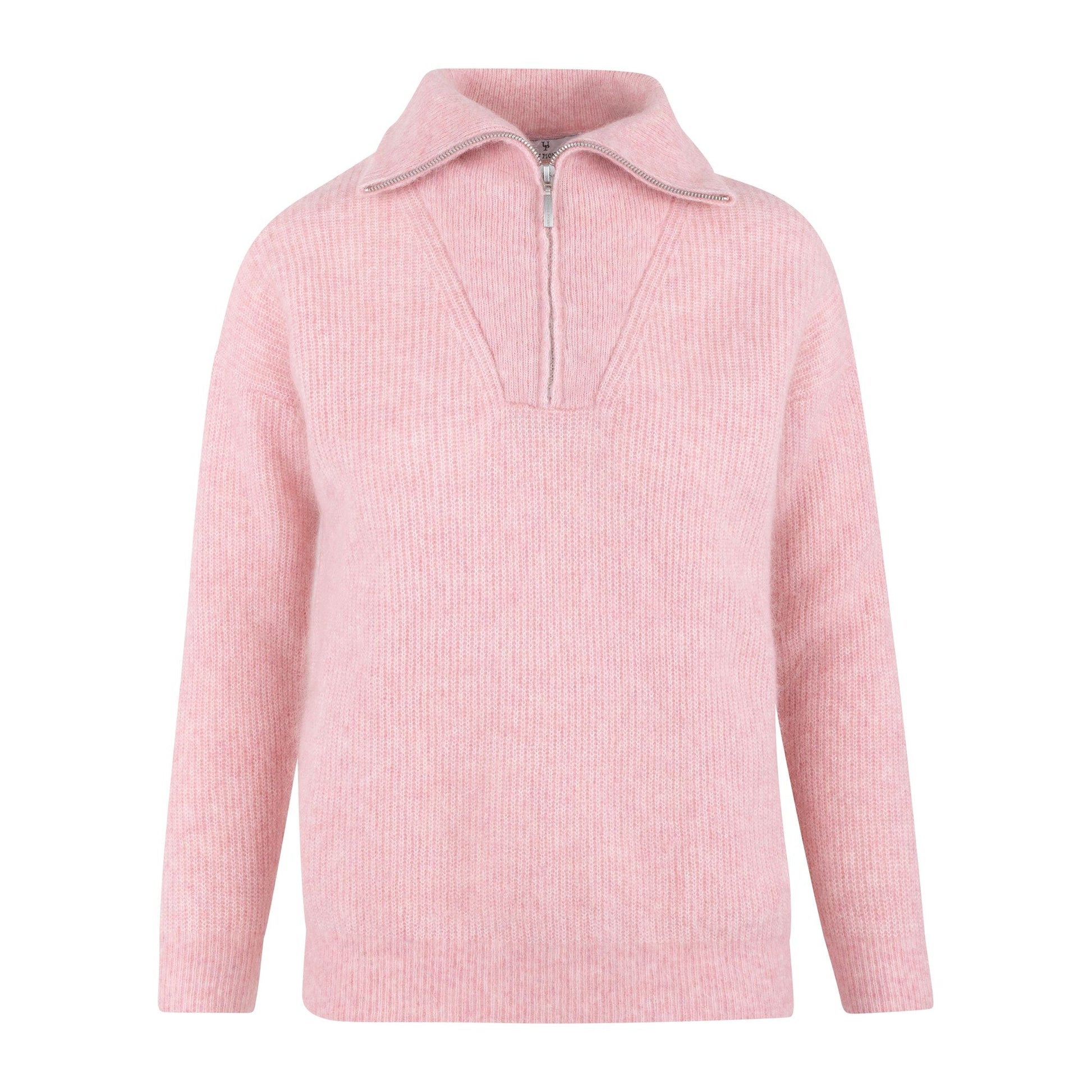 Urban Pioneers Female Alana Half-zip SWEATER BLUSH PINK