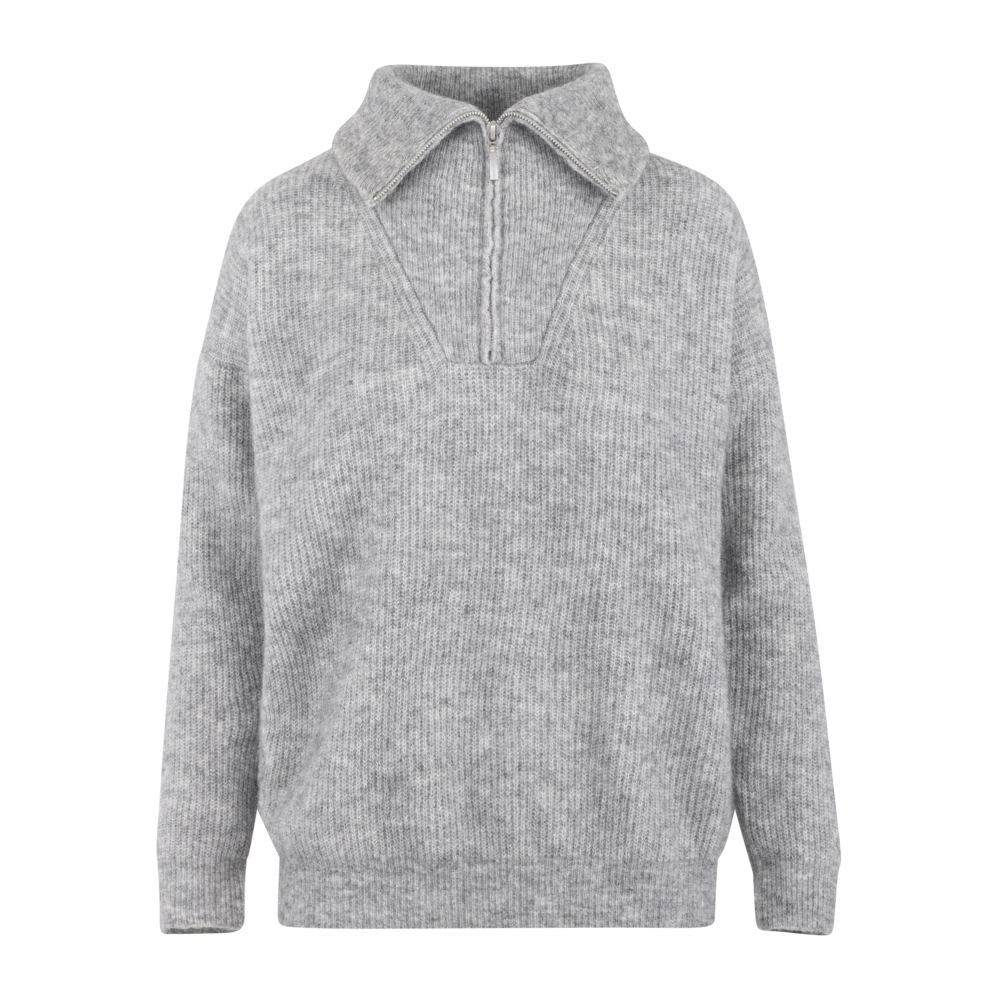 Urban Pioneers Female Alana Half-zip SWEATER GREY MELANGE