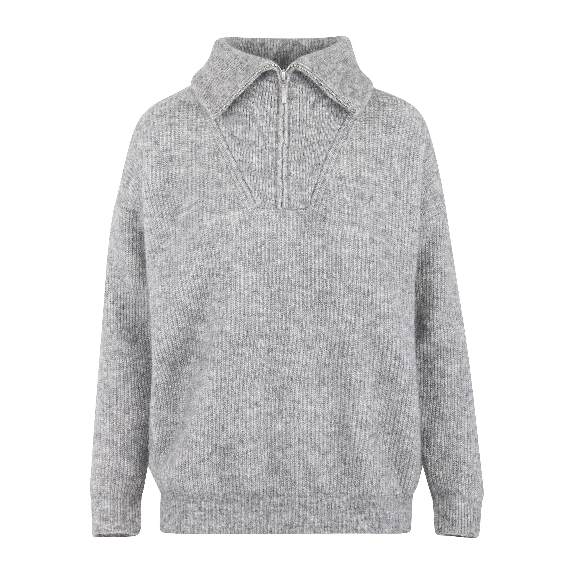 Urban Pioneers Female Alana Half-zip SWEATER GREY MELANGE