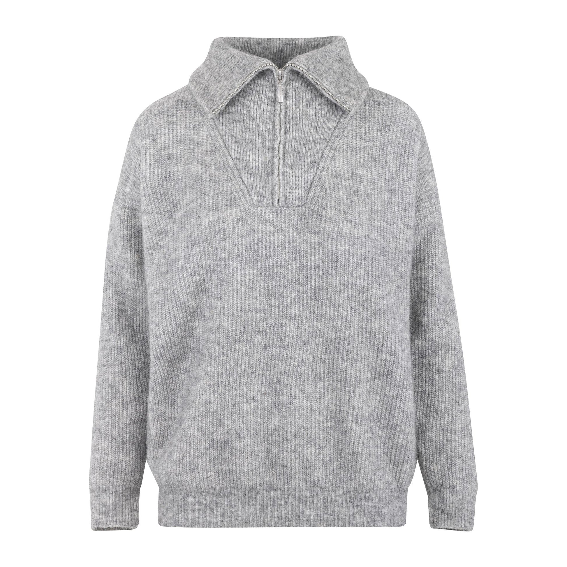 Urban Pioneers Female Alana Half-zip SWEATER GREY MELANGE
