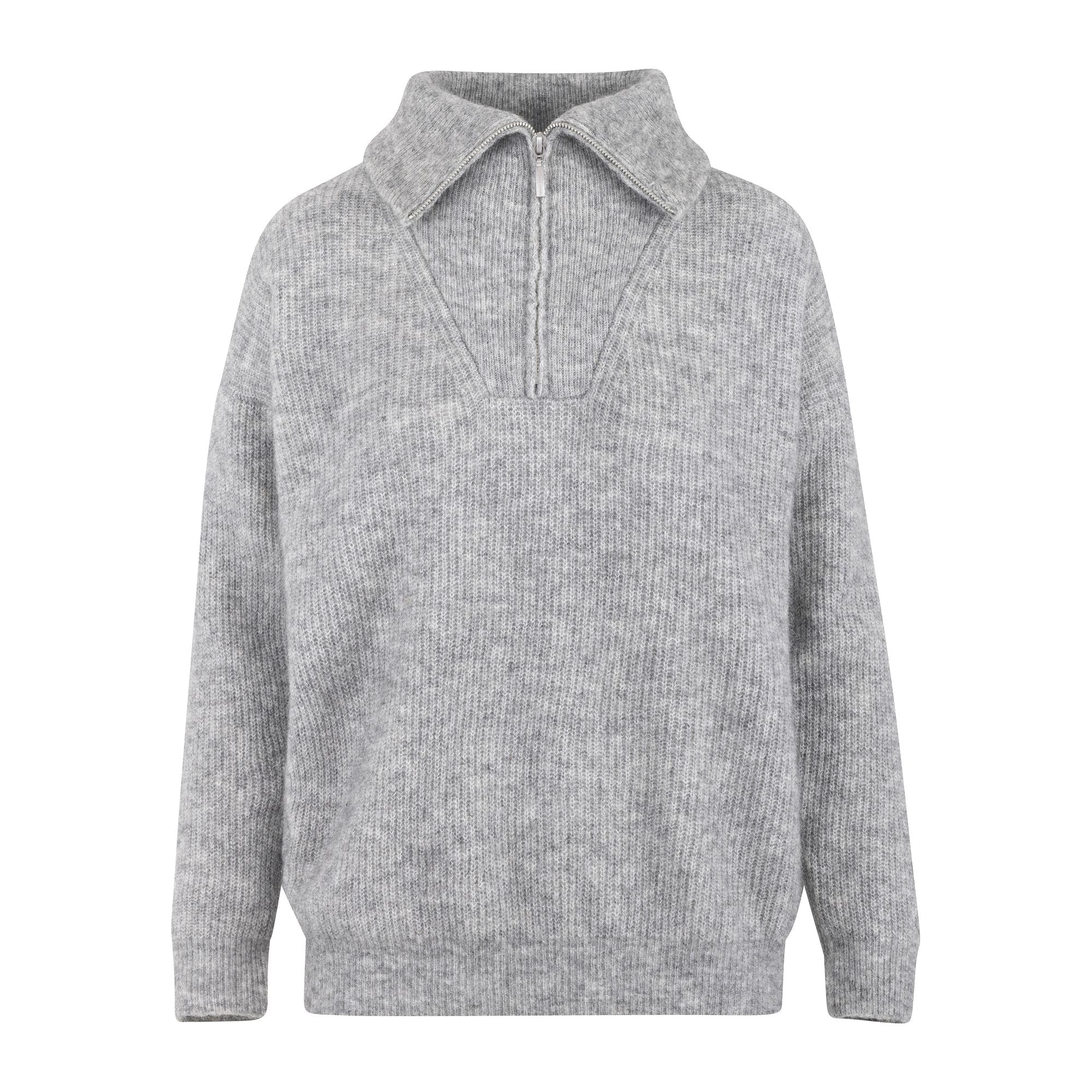 Urban Pioneers Female Alana Half-zip SWEATER GREY MELANGE