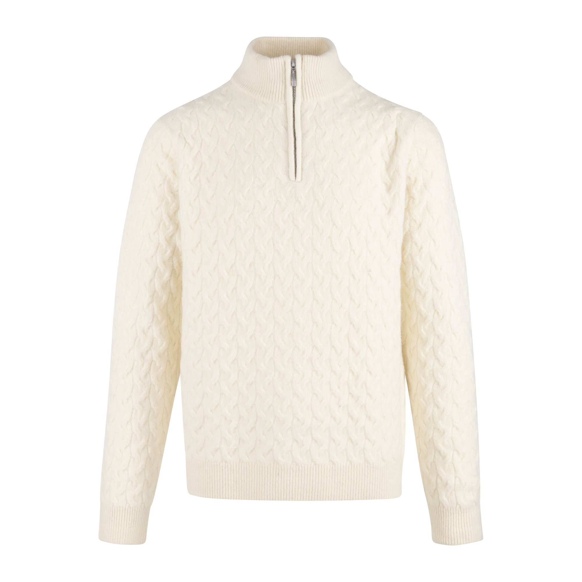 Urban Pioneers Male Aston Half-zip SWEATER CREAM