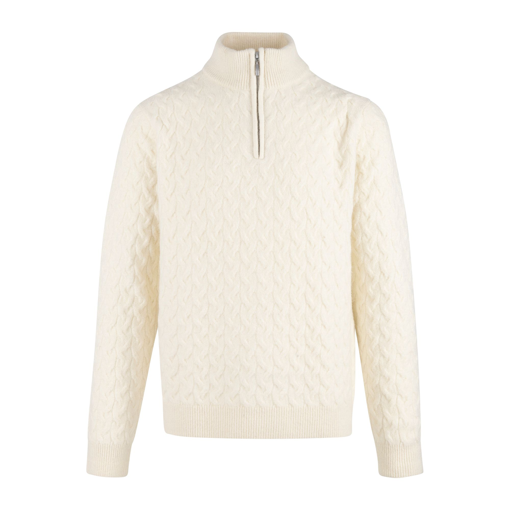 Urban Pioneers Male Aston Half-zip SWEATER CREAM