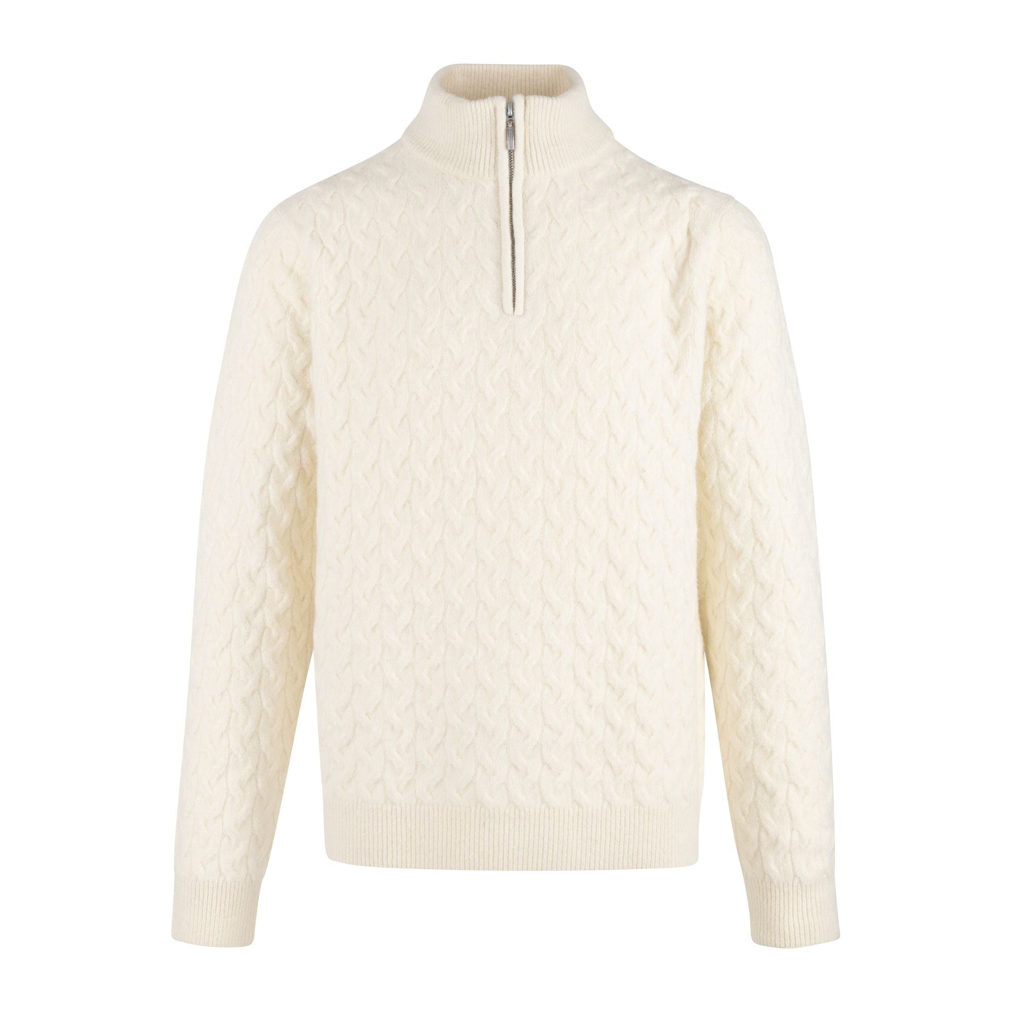 Urban Pioneers Male Aston Half-zip SWEATER CREAM