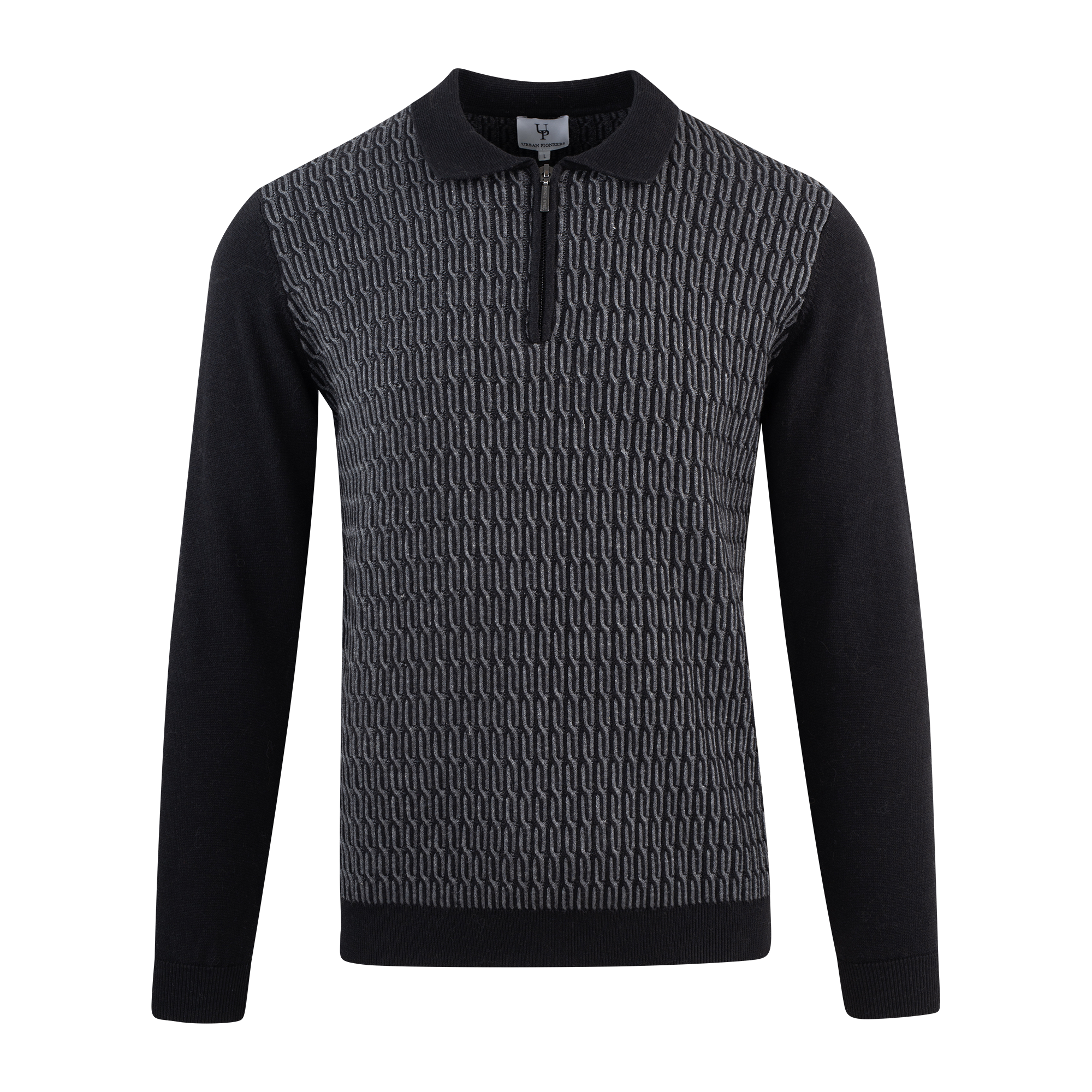 Urban Pioneers Male Balin Half-zip SWEATER BLACK