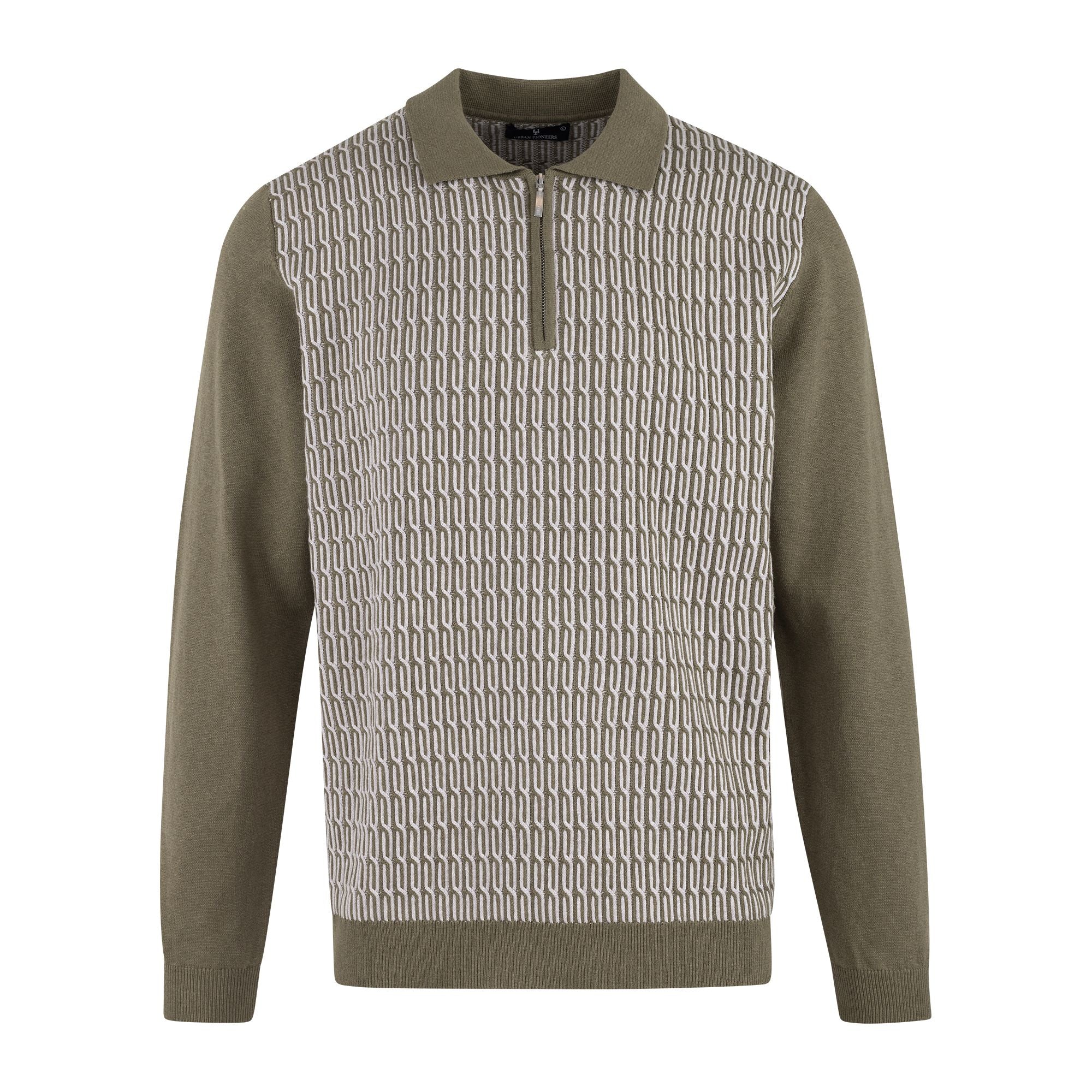 Urban Pioneers Male Balin Half-zip SWEATER DUSTY OLIVE