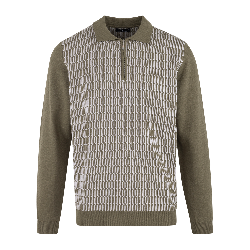 Urban Pioneers Male Balin Half-zip SWEATER DUSTY OLIVE