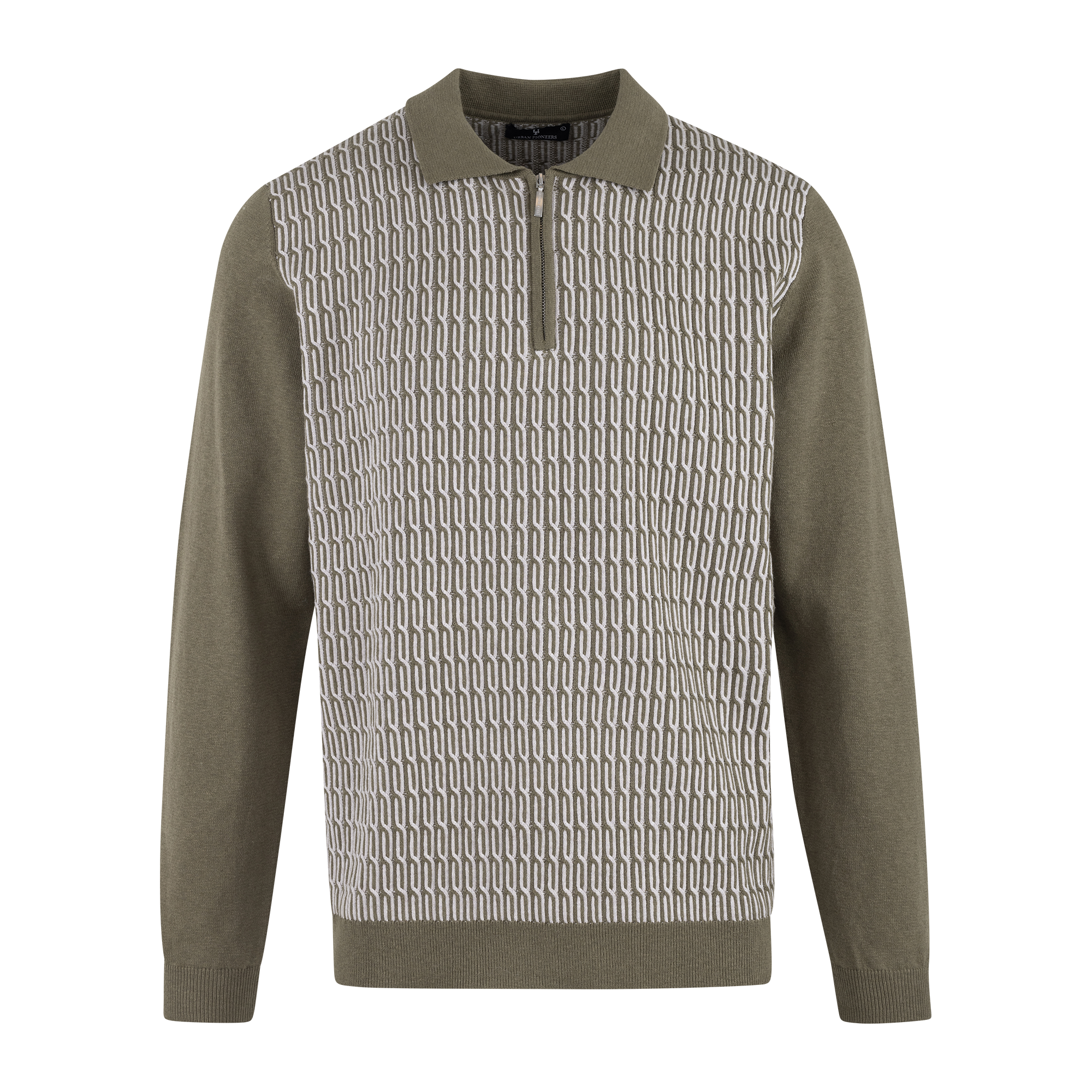 Urban Pioneers Male Balin Half-zip SWEATER DUSTY OLIVE
