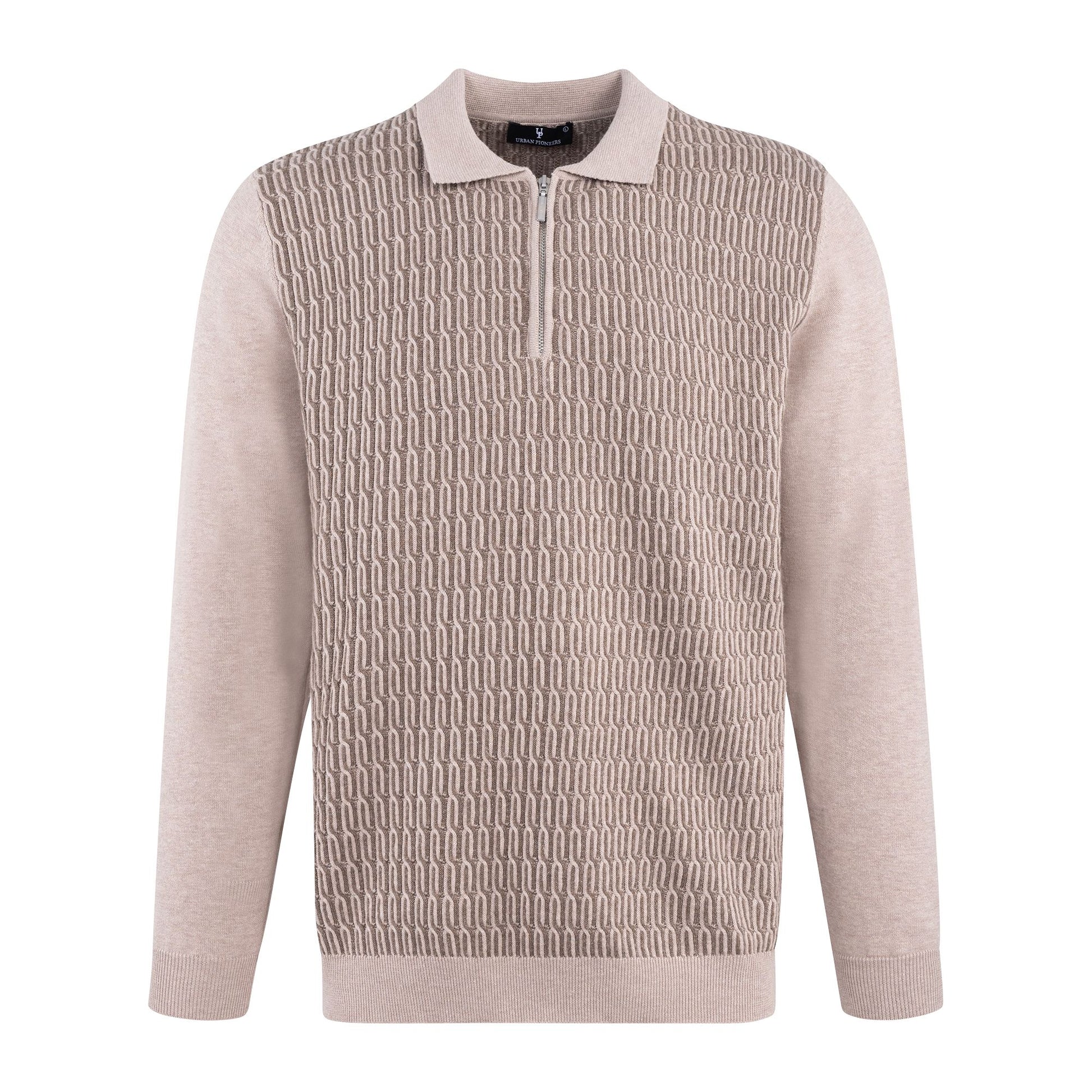 Urban Pioneers Male Balin Half-zip SWEATER SAND