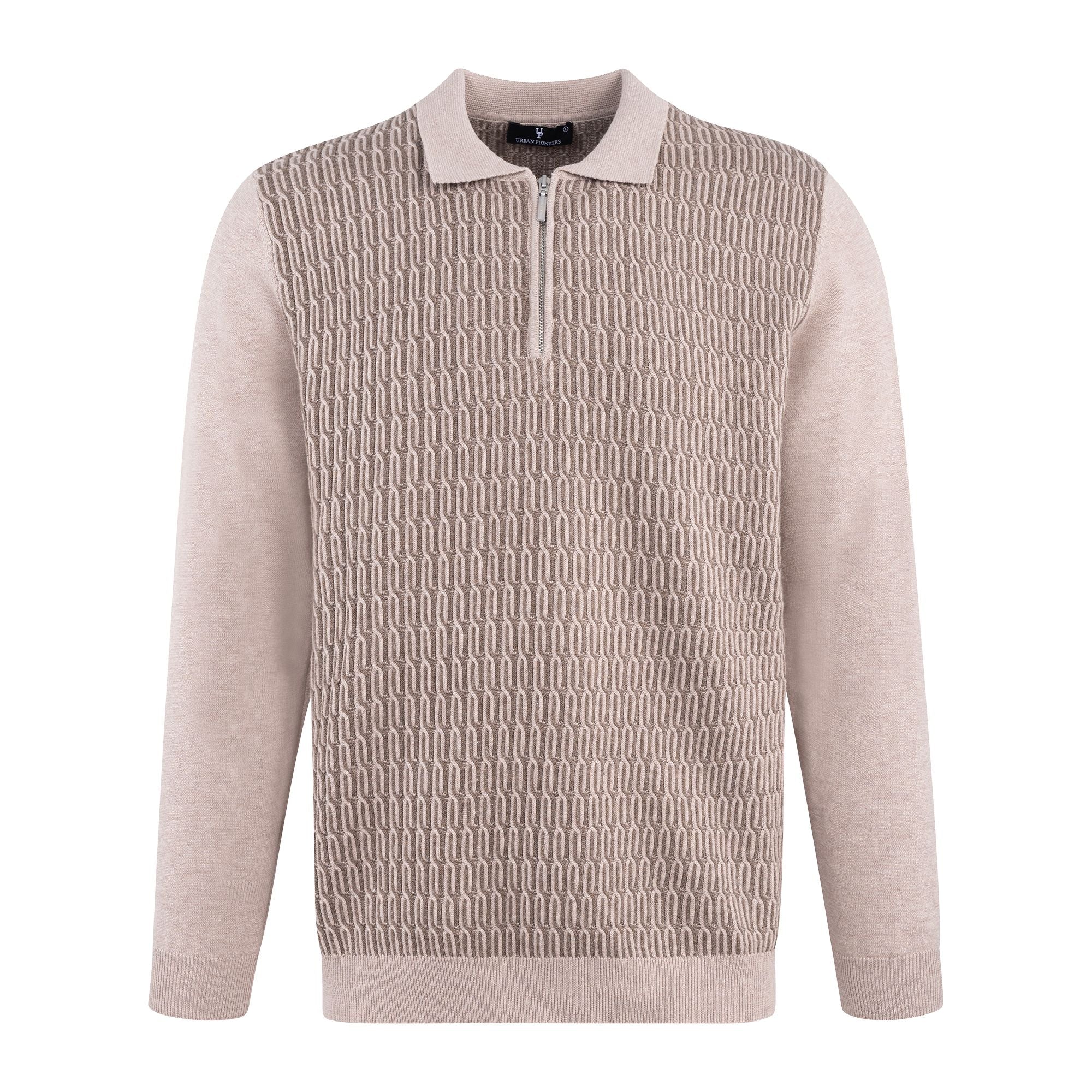 Urban Pioneers Male Balin Half-zip SWEATER SAND