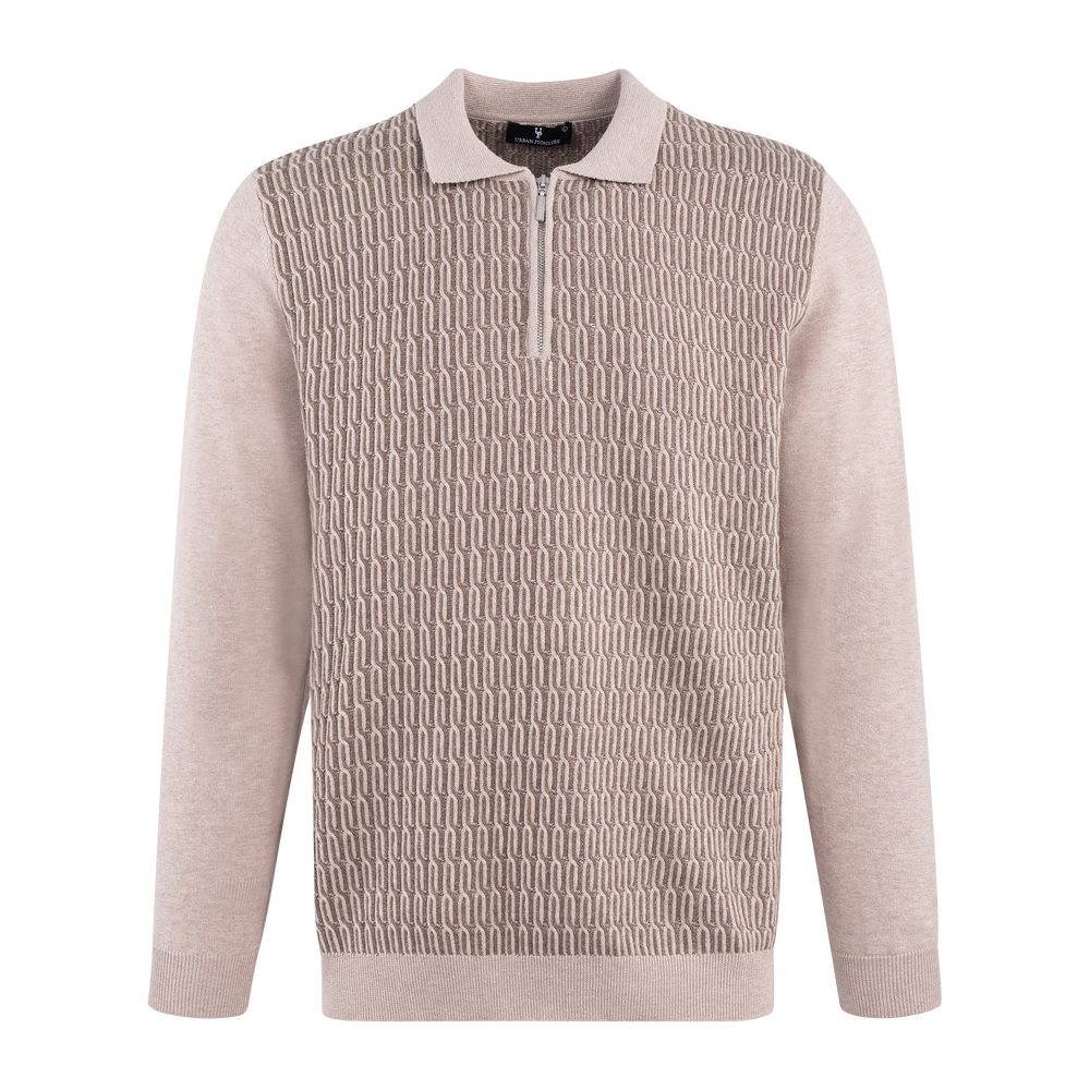 Urban Pioneers Male Balin Half-zip SWEATER SAND