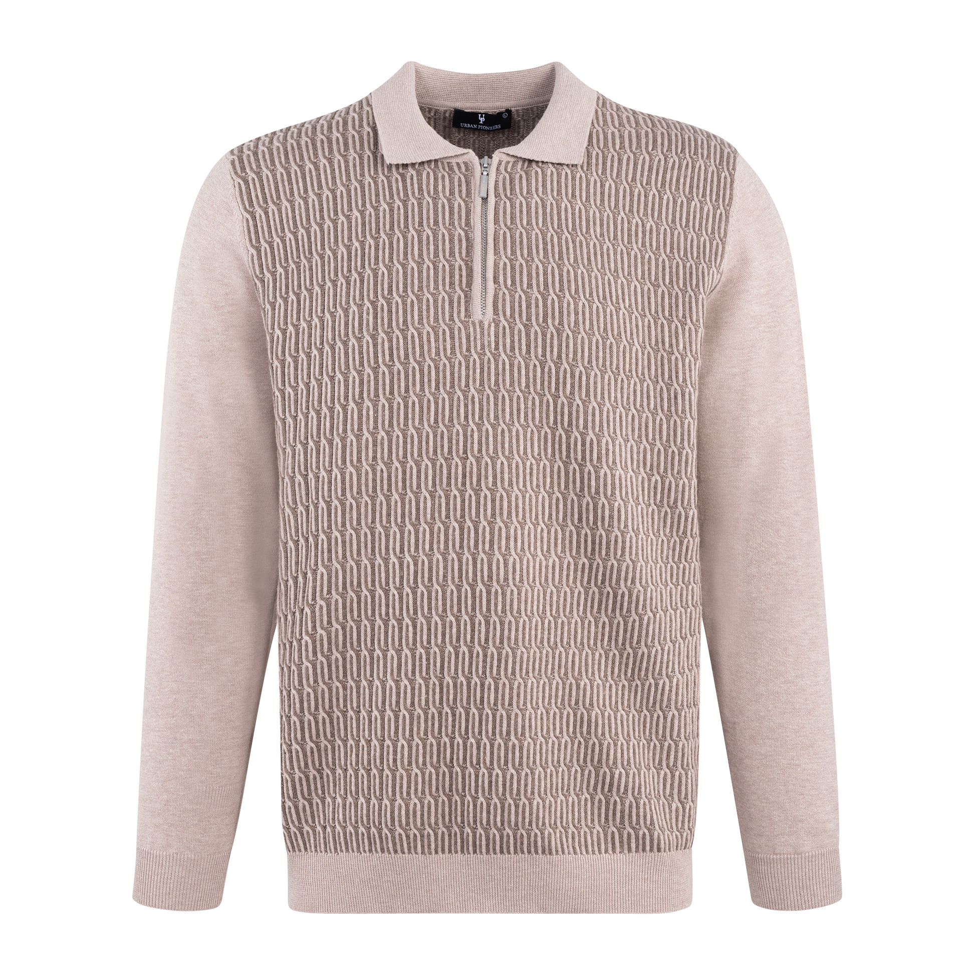 Urban Pioneers Male Balin Half-zip SWEATER SAND