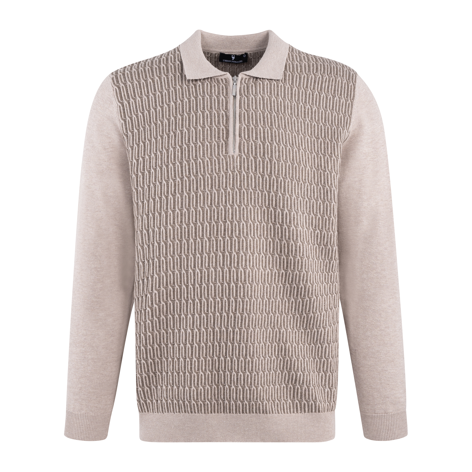 Urban Pioneers Male Balin Half-zip SWEATER SAND