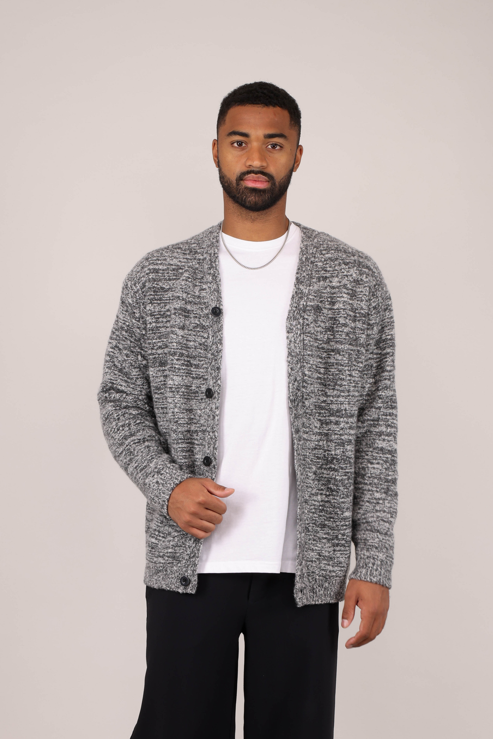 Urban Pioneers Male Benne Cardigan CARDIGAN GREY MELANGE
