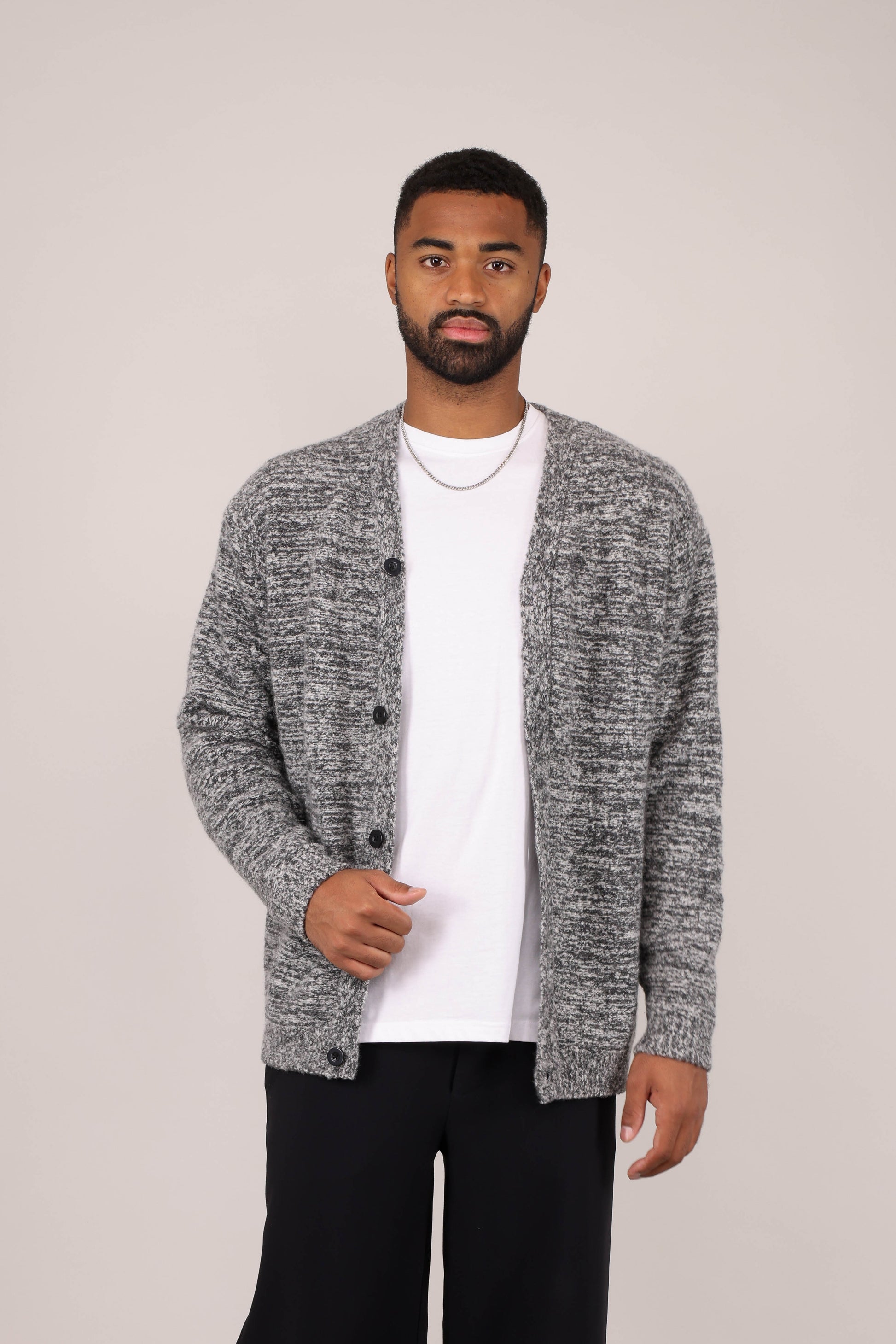 Urban Pioneers Male Benne Cardigan CARDIGAN GREY MELANGE