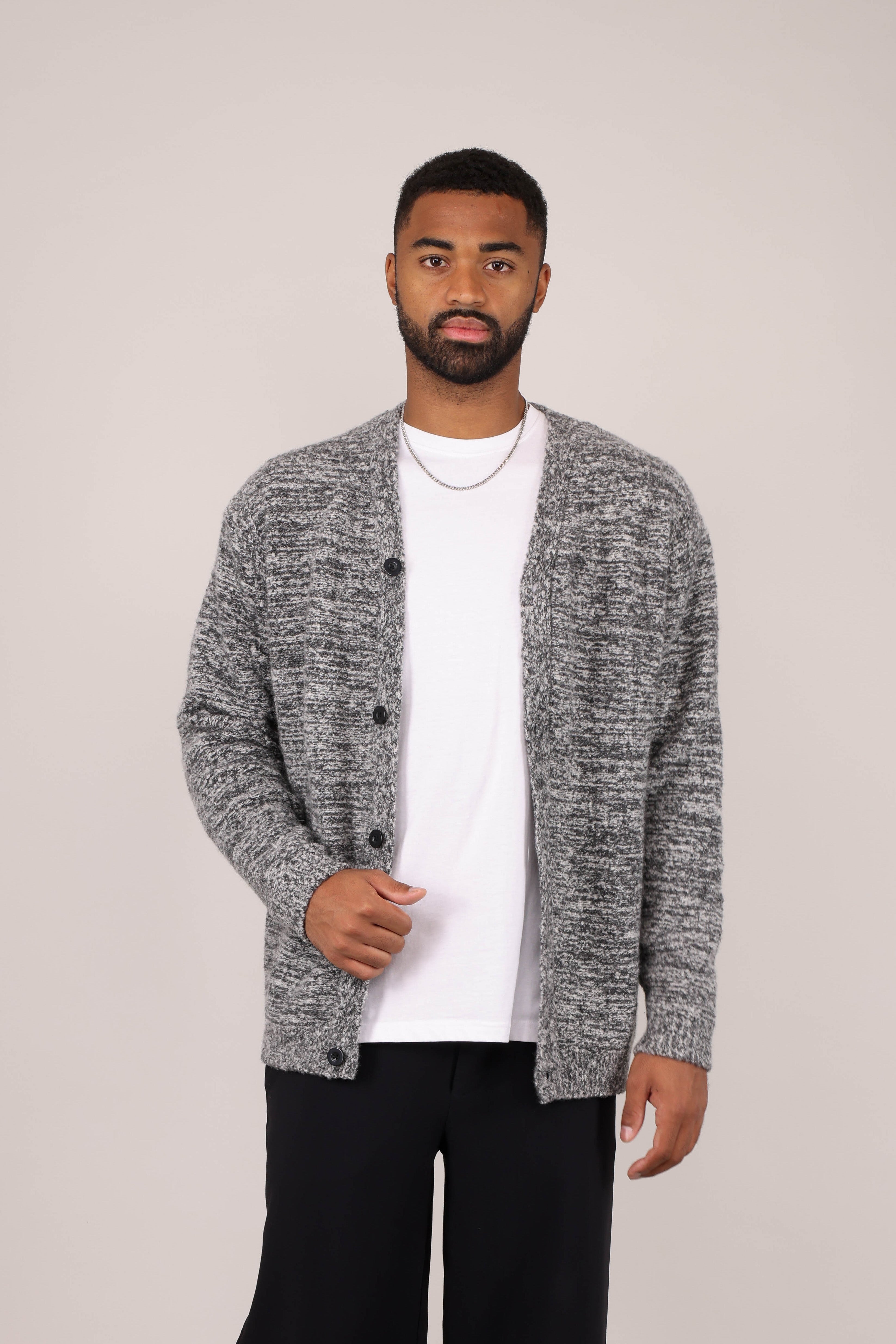 Urban Pioneers Male Benne Cardigan CARDIGAN GREY MELANGE