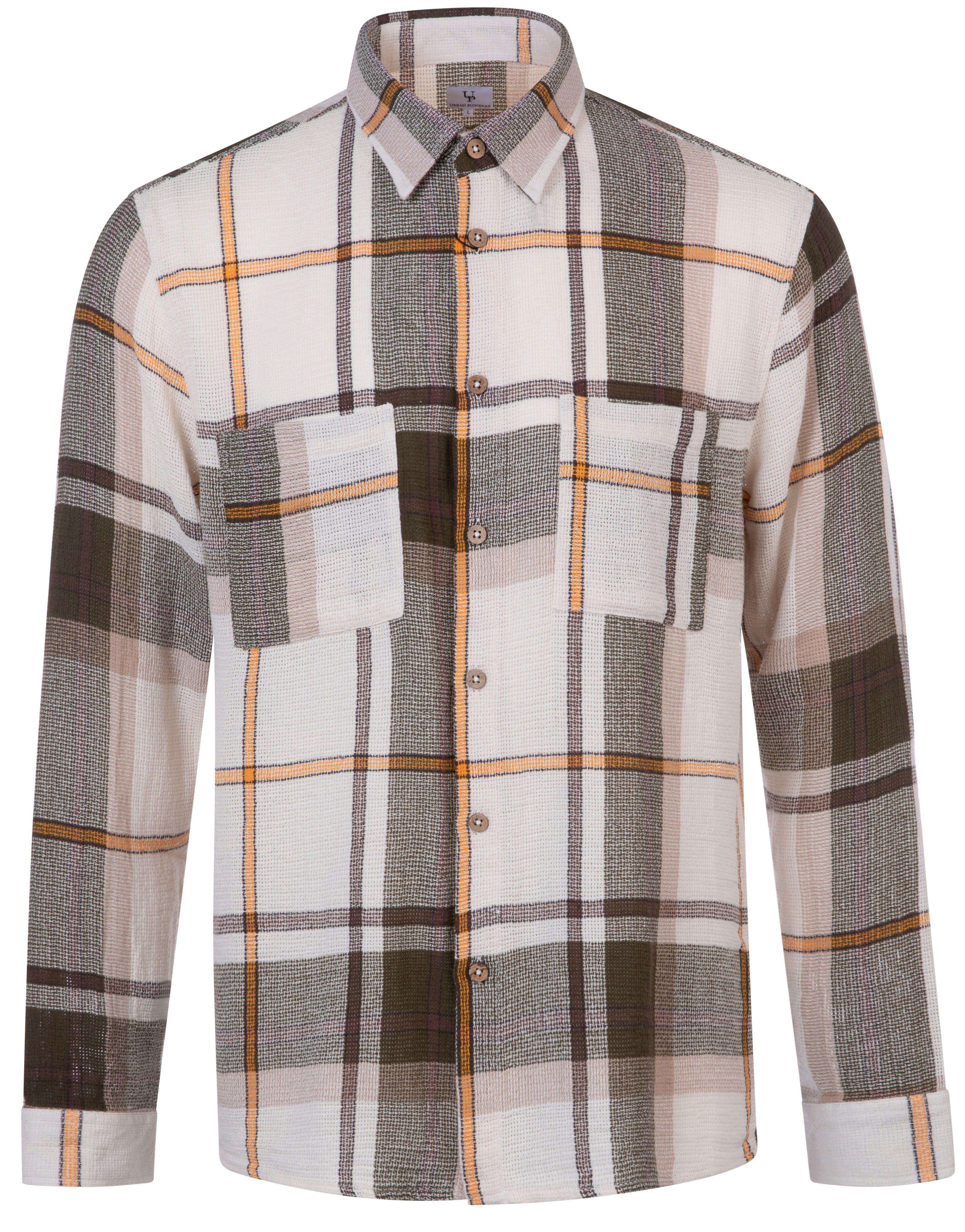 Urban Pioneers Male Brenton Shirt SHIRT OLIVE CHECK
