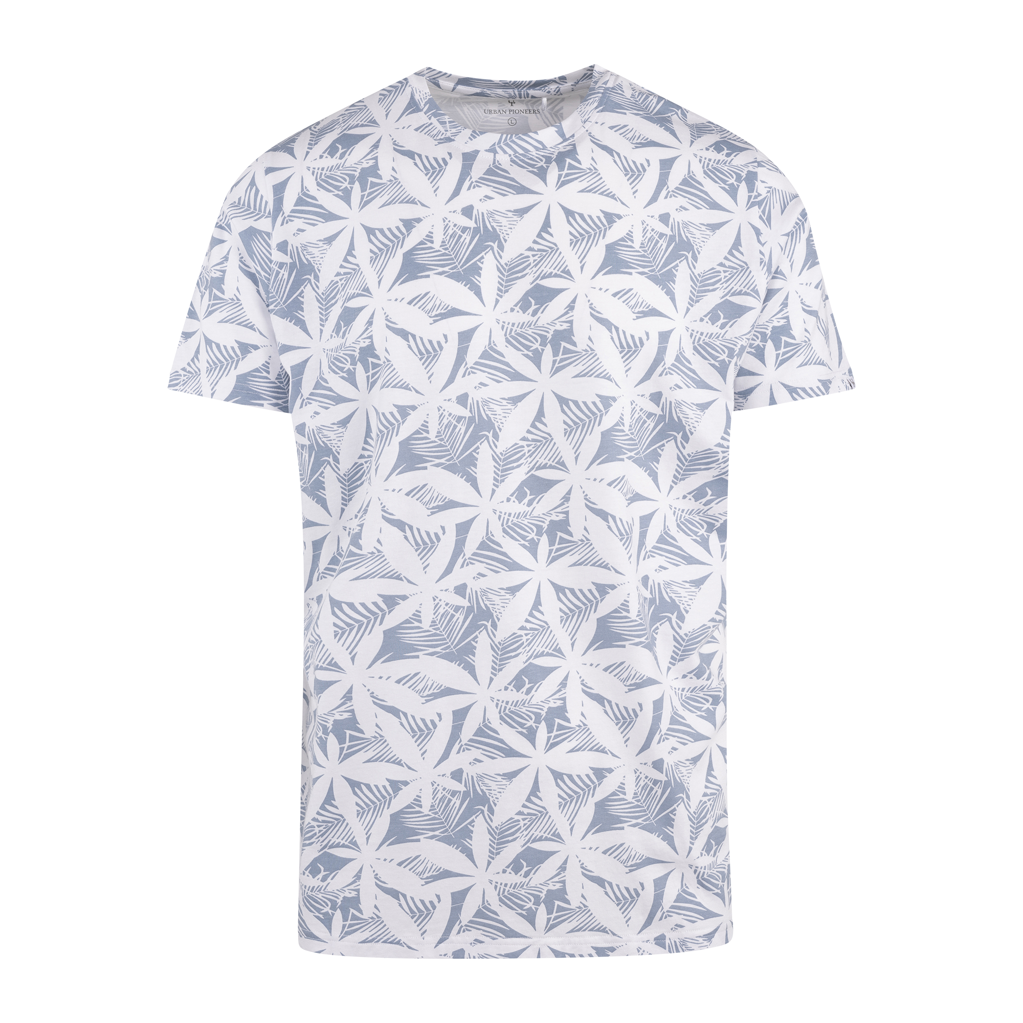 Urban Pioneers Male Clyde Tee T-SHIRT DUSTY BLUE AOP