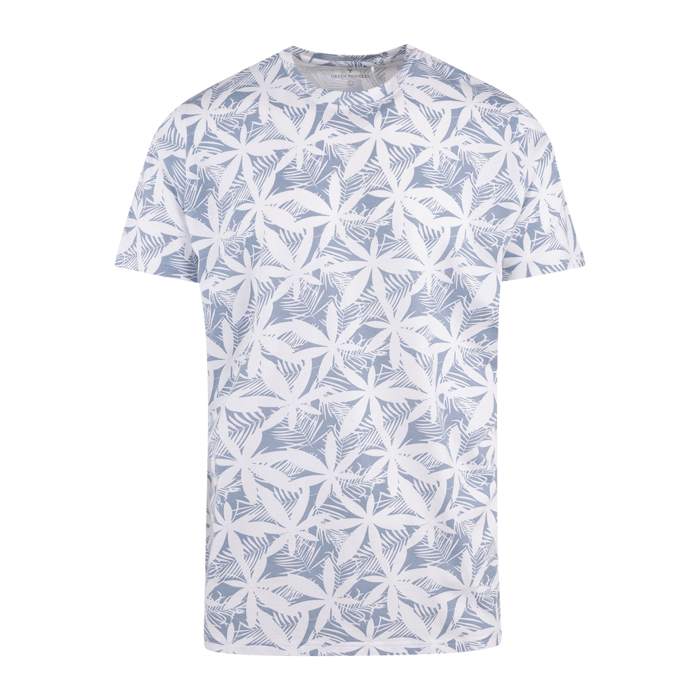 Urban Pioneers Male Clyde Tee T-SHIRT DUSTY BLUE AOP