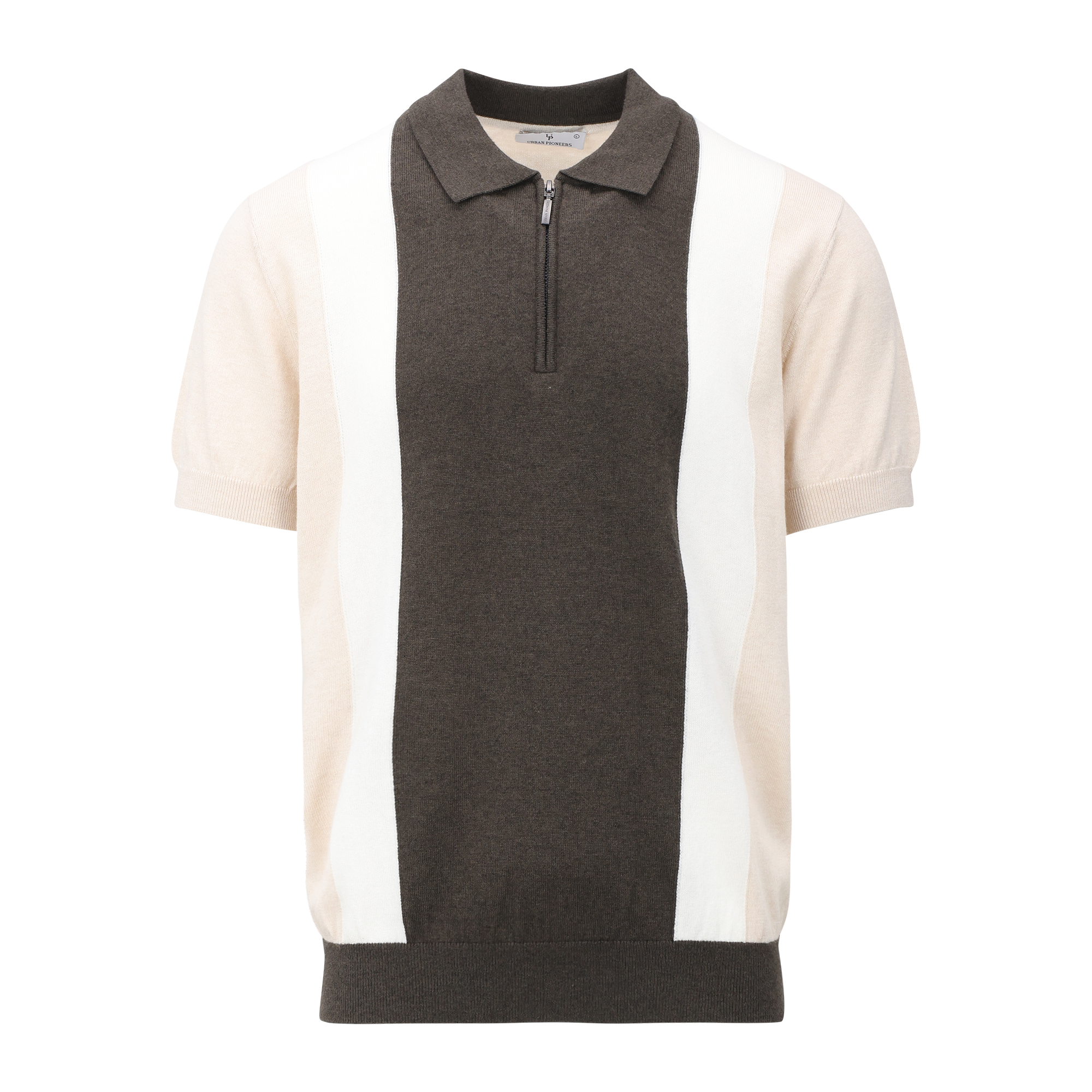 Urban Pioneers Male Doffa Half-zip PIQUE BROWN MULTI