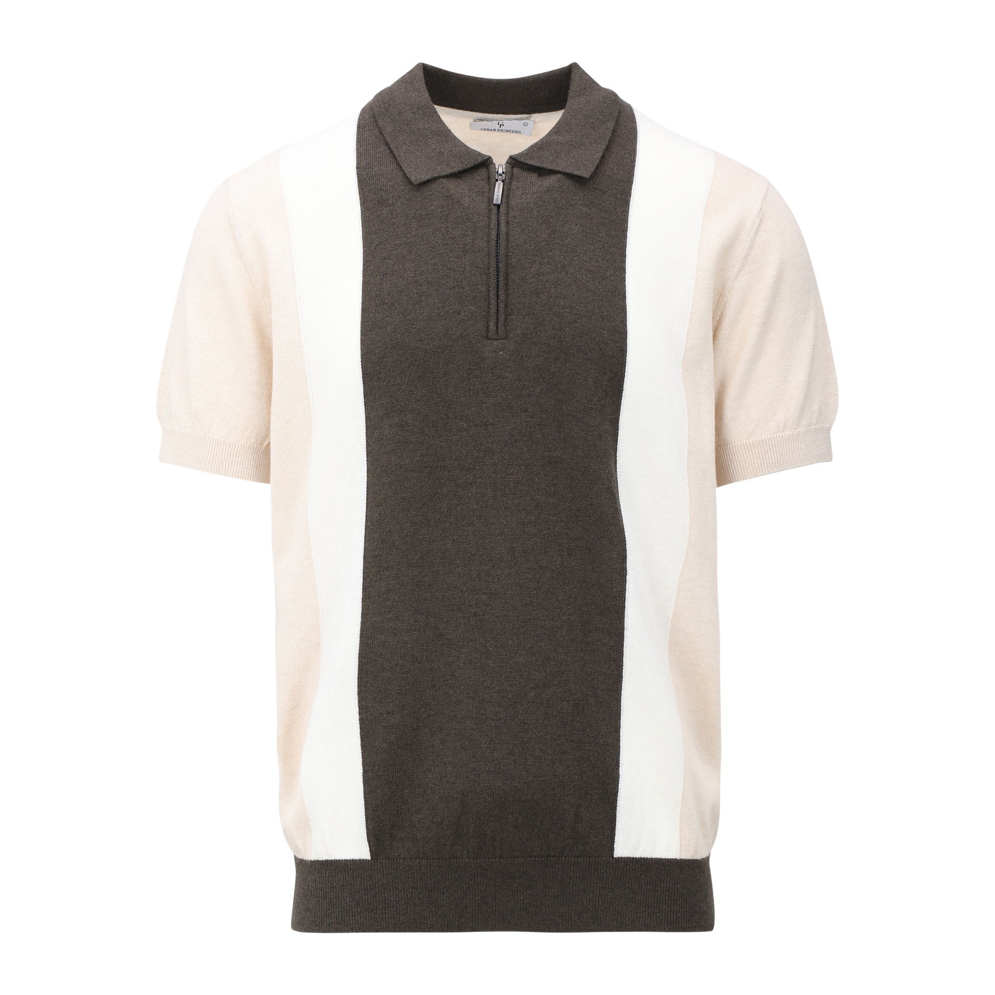 Urban Pioneers Male Doffa Half-zip PIQUE BROWN MULTI