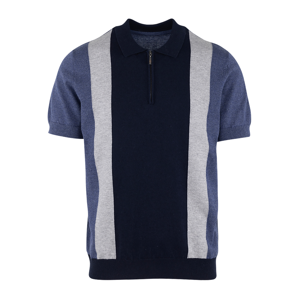 Urban Pioneers Male Doffa Half-zip PIQUE NAVY MULTI