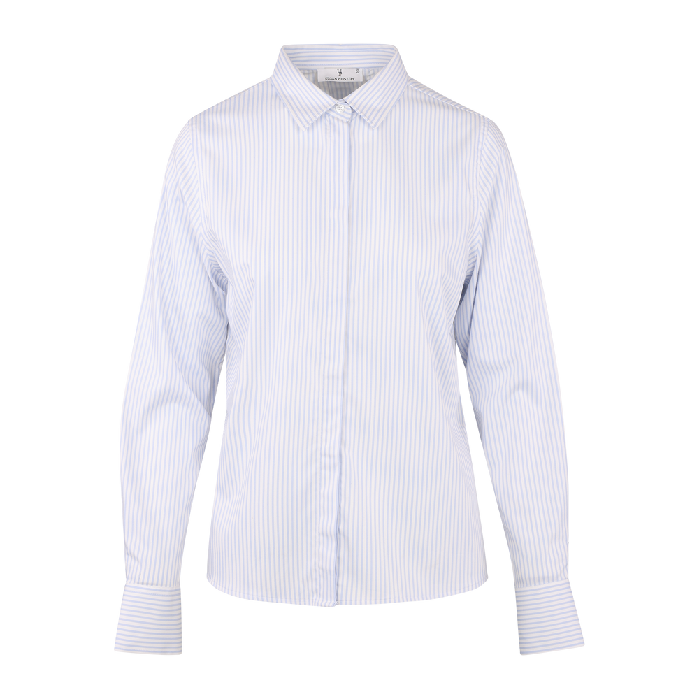 Urban Pioneers Female Evita LS Shirt SHIRT WHITE/PALE BLUE