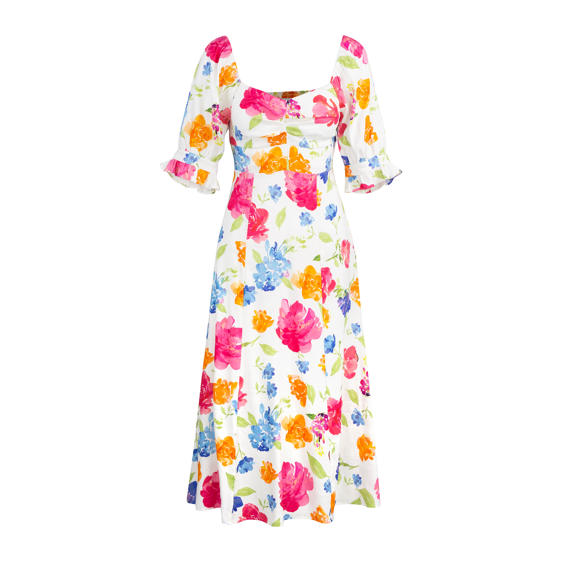 Urban Pioneers Female Flora Dress DRESS WATERCOLOUR BLOSSOM AOP