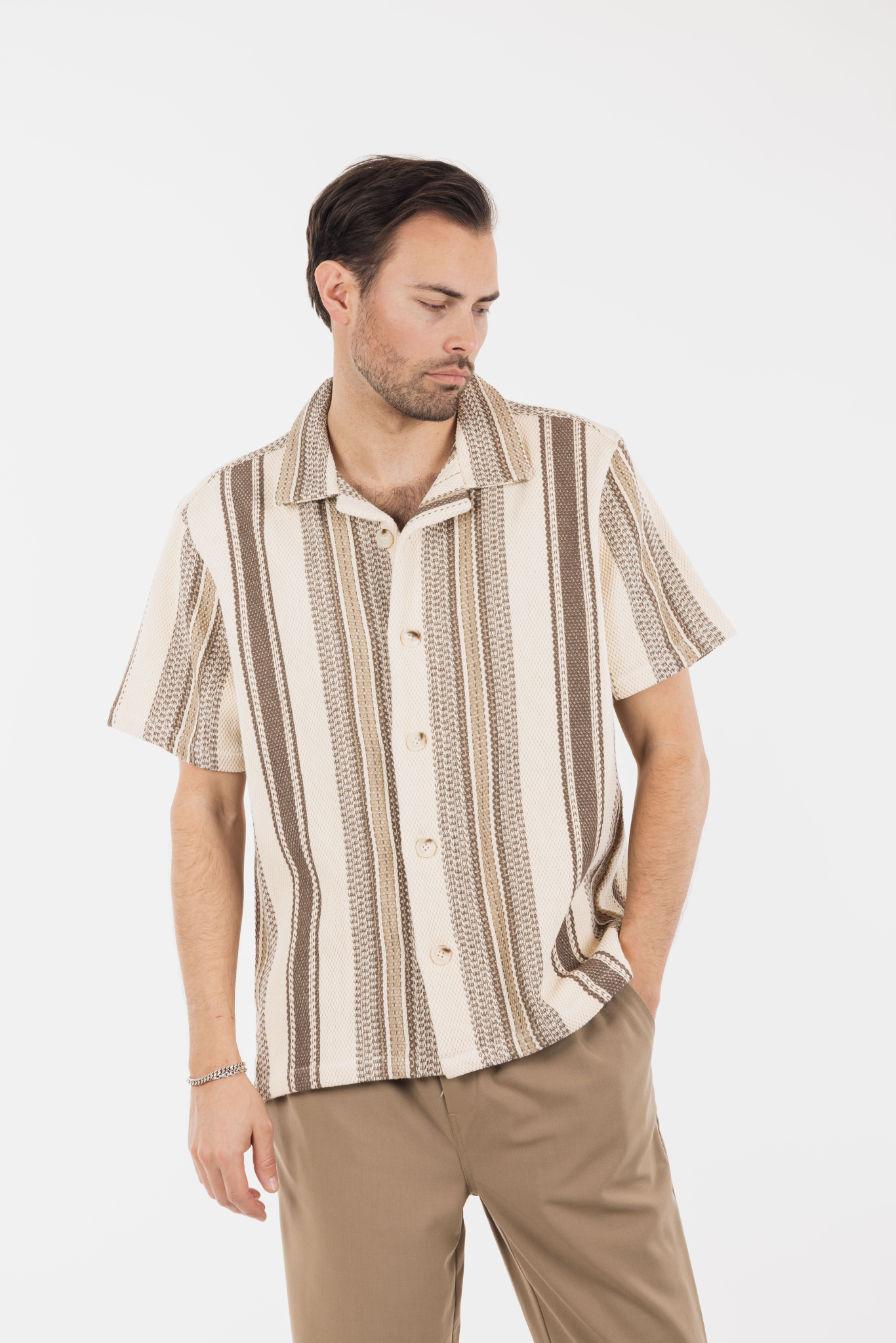Urban Pioneers Male Fred Shirt SHIRT BROWN MULTI