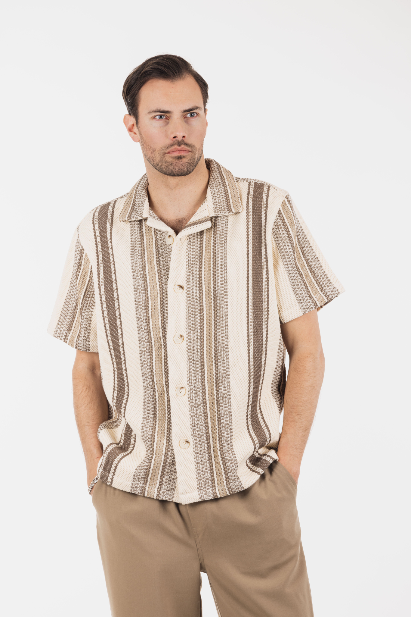 Urban Pioneers Male Fred Shirt SHIRT BROWN MULTI