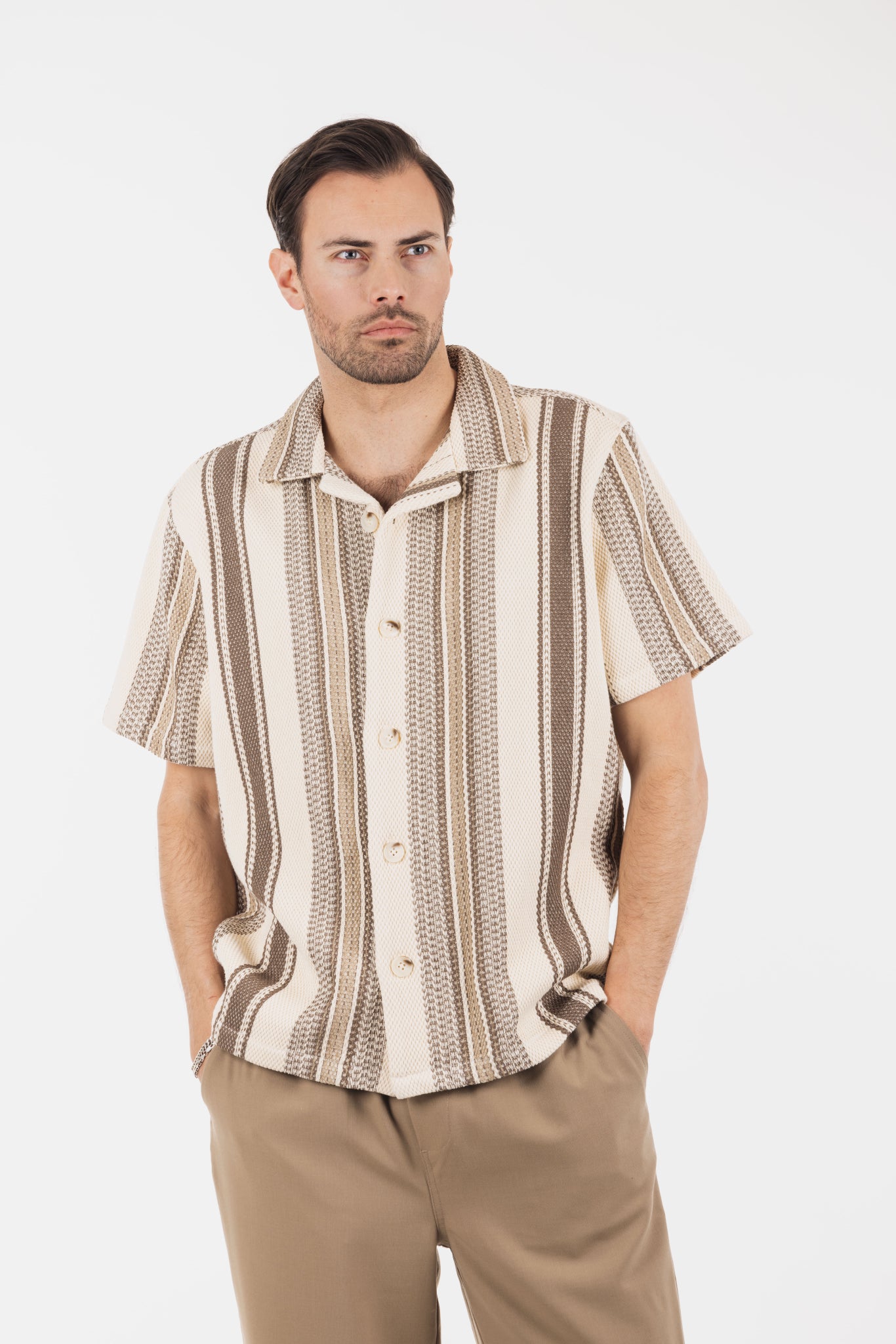Urban Pioneers Male Fred Shirt SHIRT BROWN MULTI