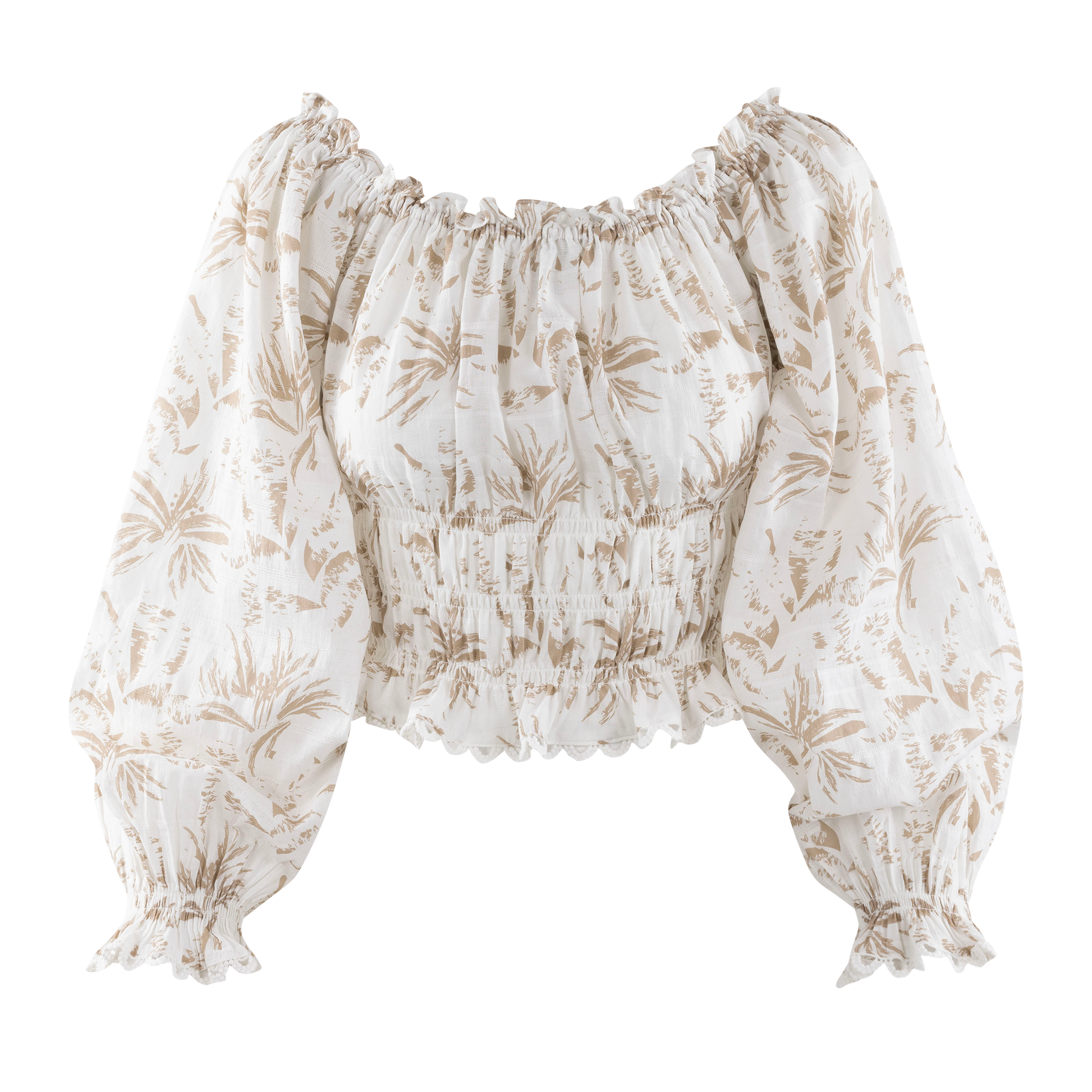 Urban Pioneers Female Gamela Top TOP SAND AOP