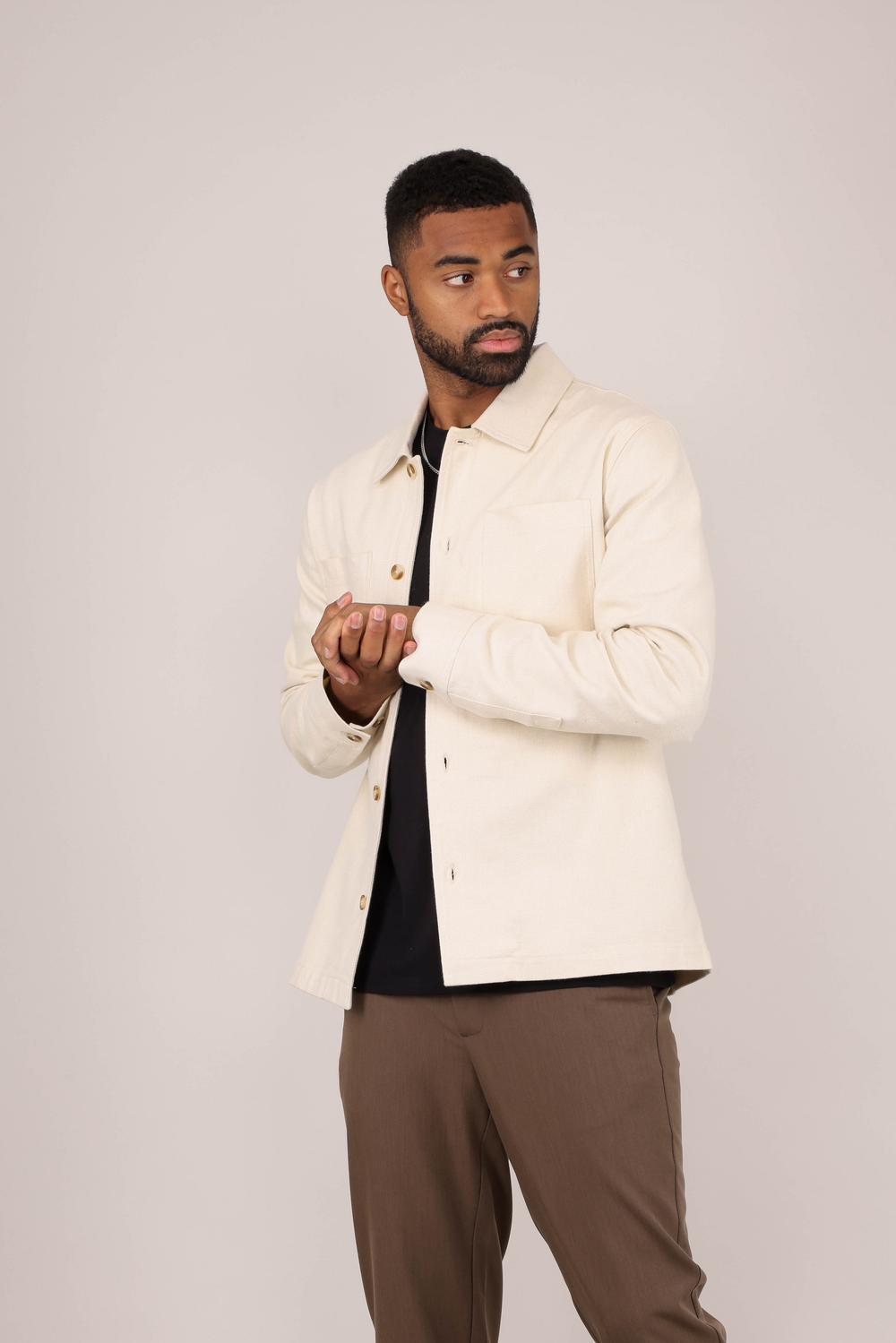 Urban Pioneers Male Isku Overshirt SHIRT CREAM