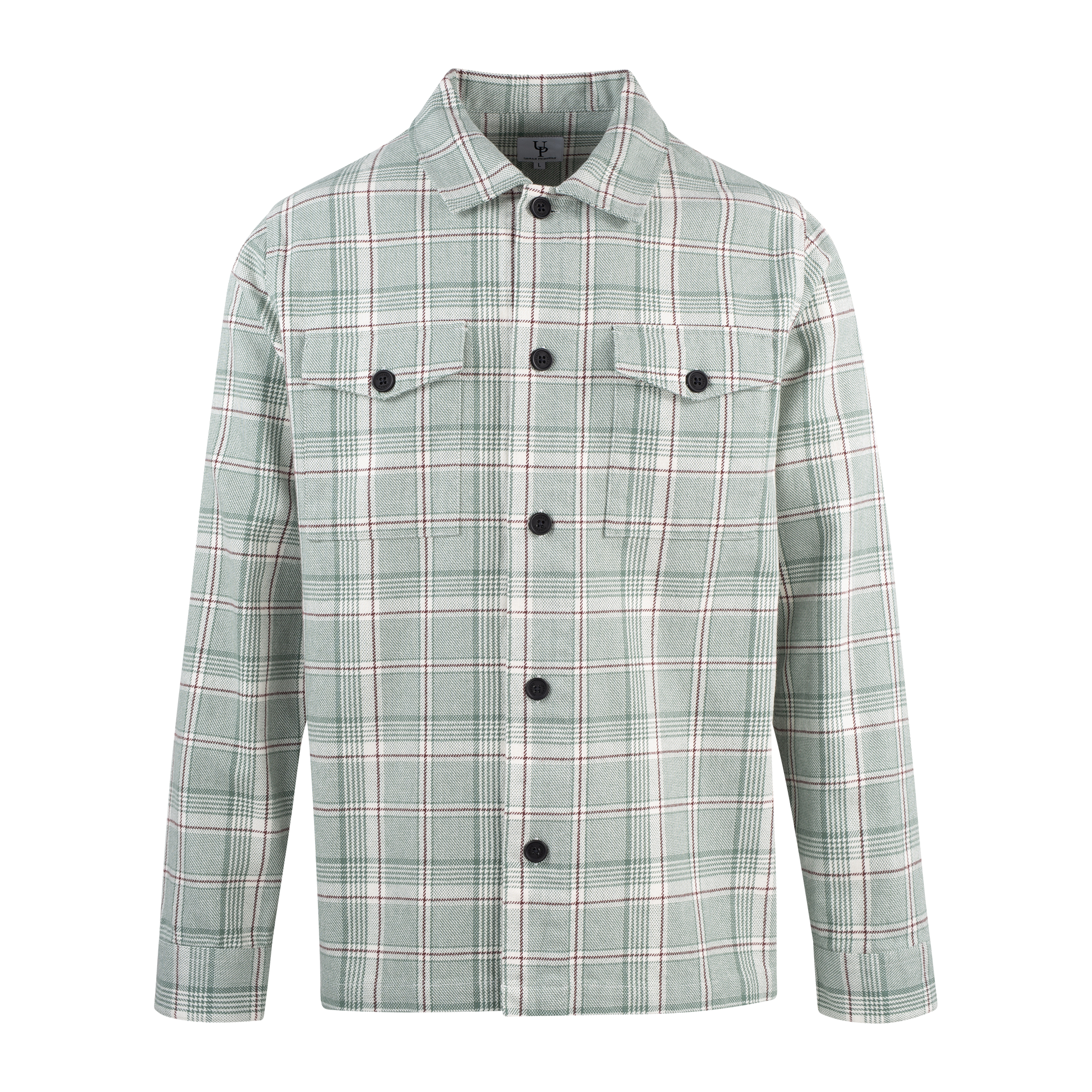 Urban Pioneers Male Matheus Overshirt SHIRT GREEN CHECK