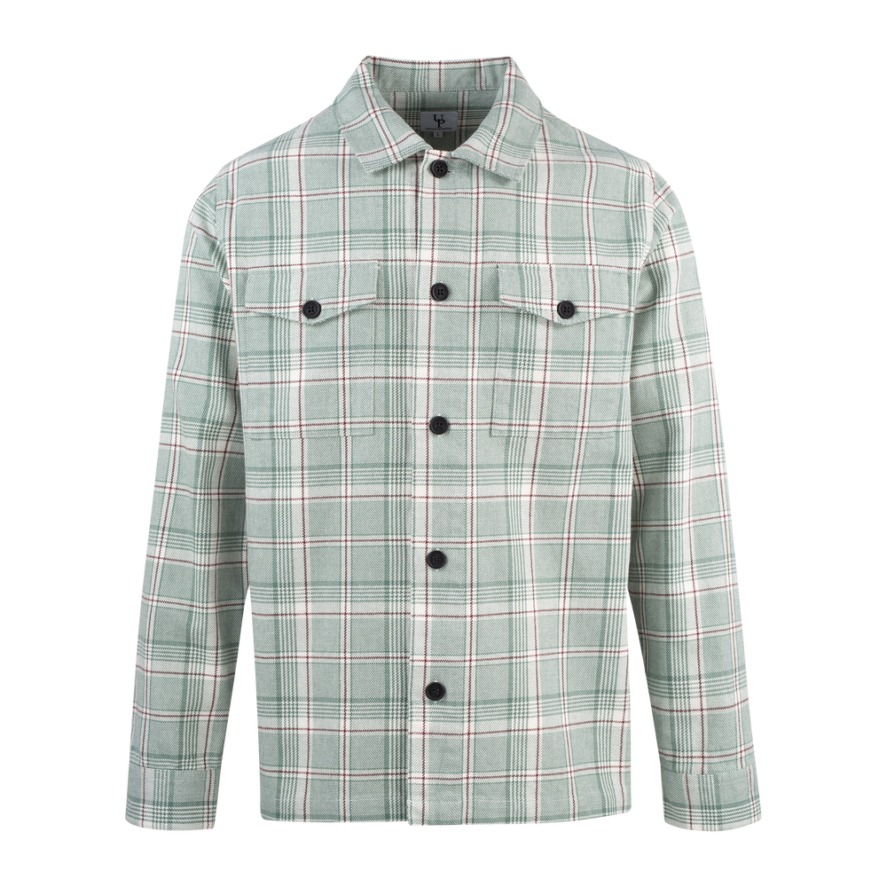 Urban Pioneers Male Matheus Overshirt SHIRT GREEN CHECK