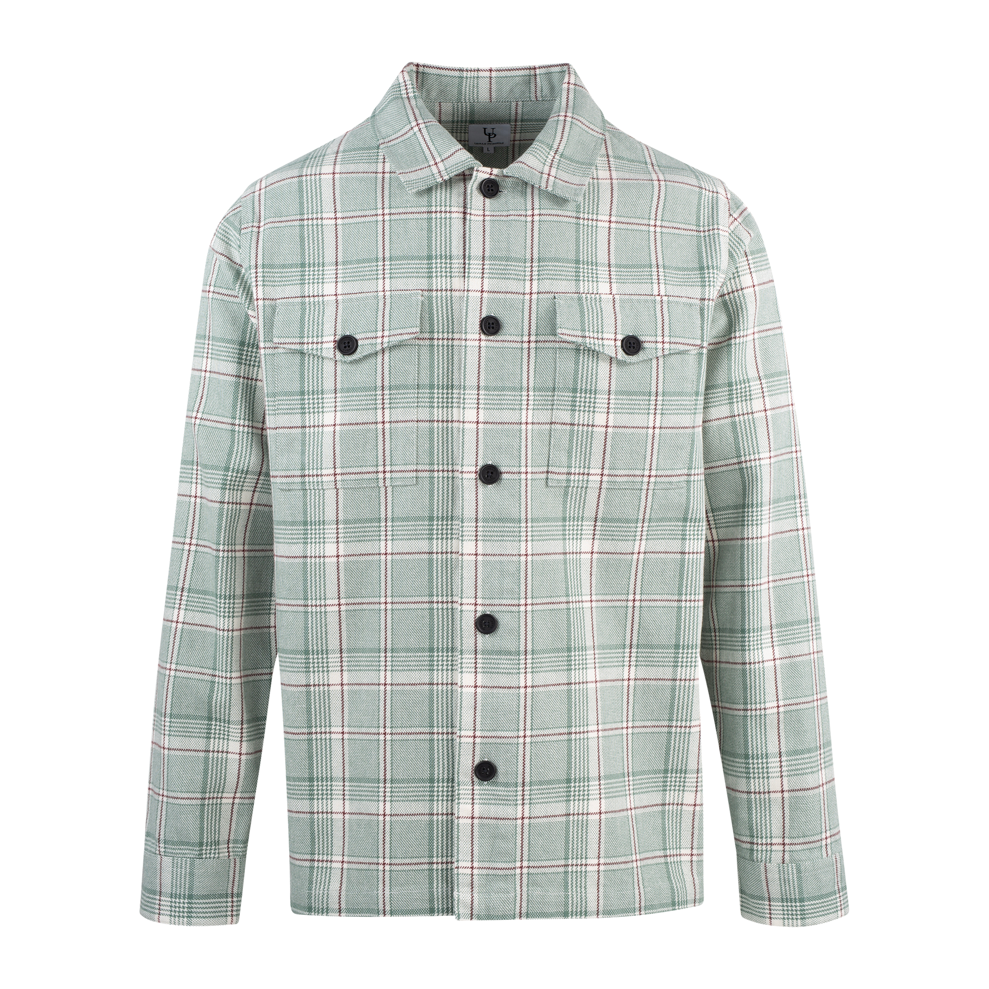 Urban Pioneers Male Matheus Overshirt SHIRT GREEN CHECK