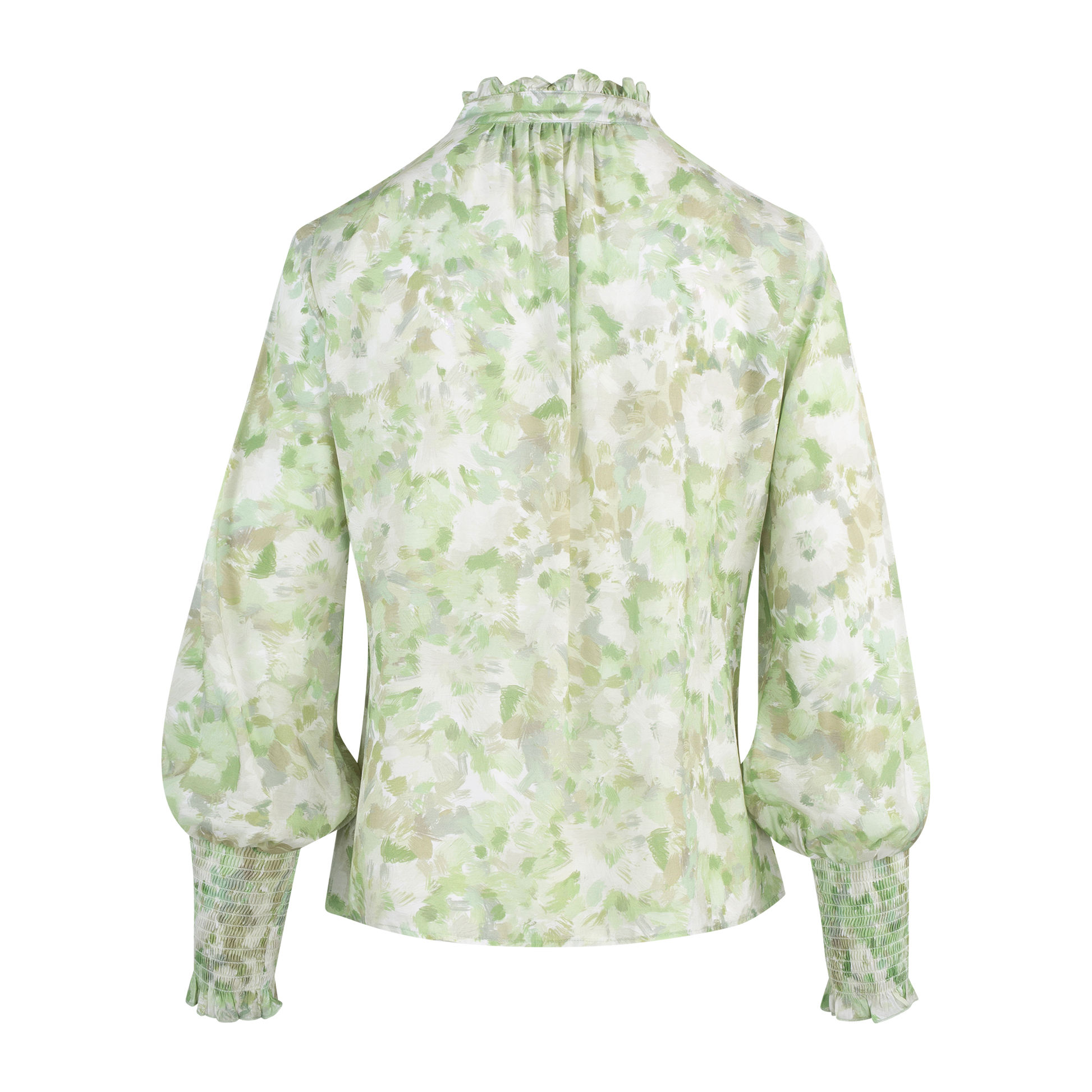 Urban Pioneers Female Merry Blouse BLOUSE GREEN AOP