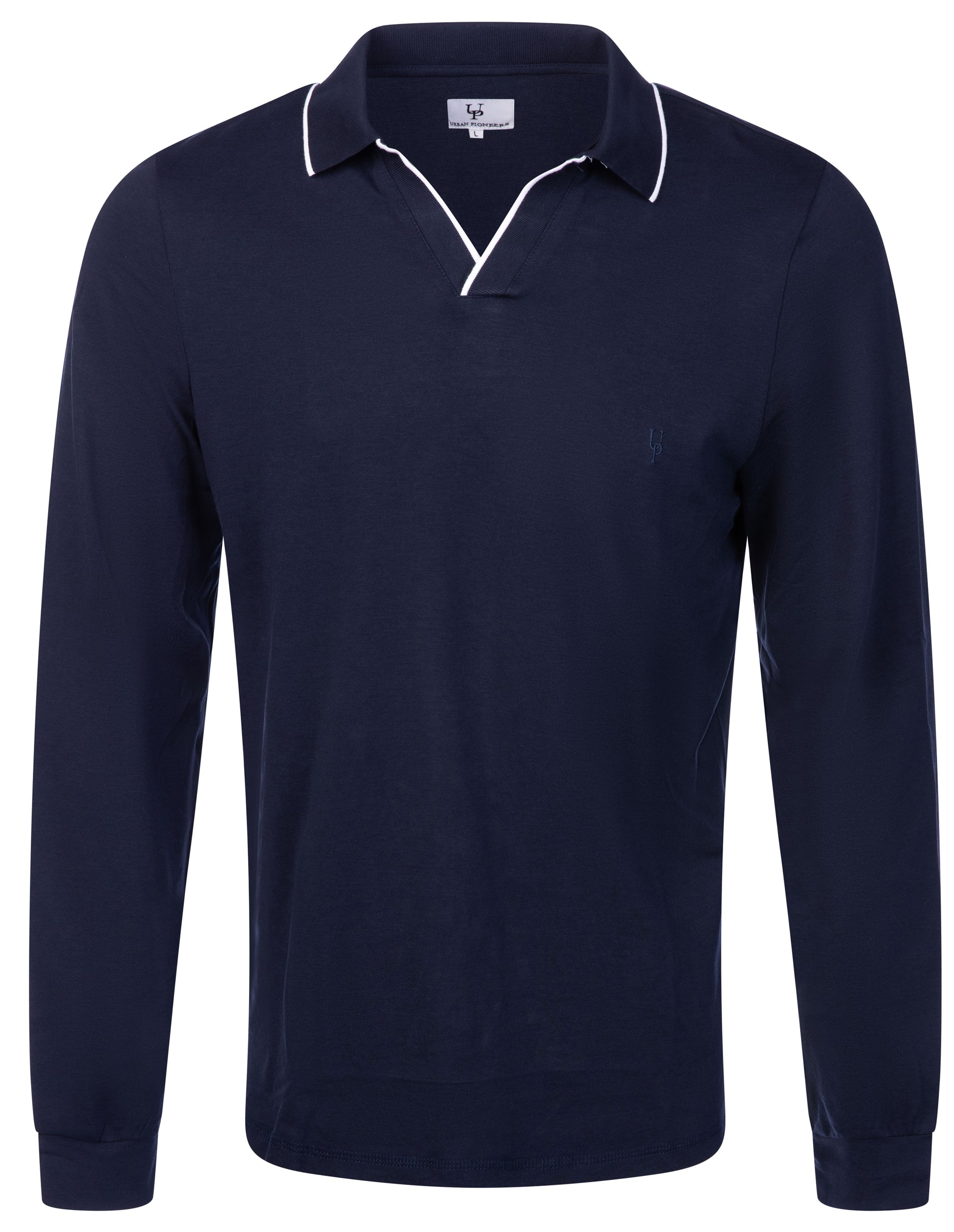 Urban Pioneers Male Oliver LS Pique PIQUE NAVY