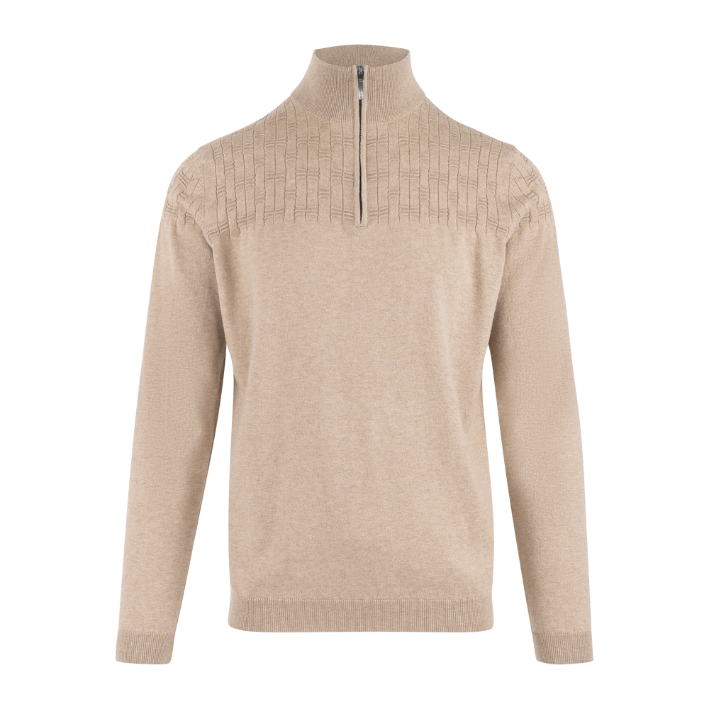 Urban Pioneers Male Phillis Half-zip SWEATER OATMEAL