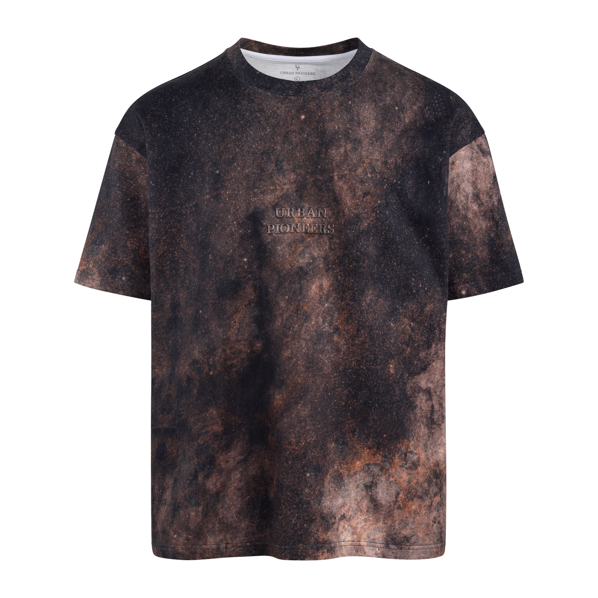 Urban Pioneers Male Stitch Tee T-SHIRT BROWN AOP