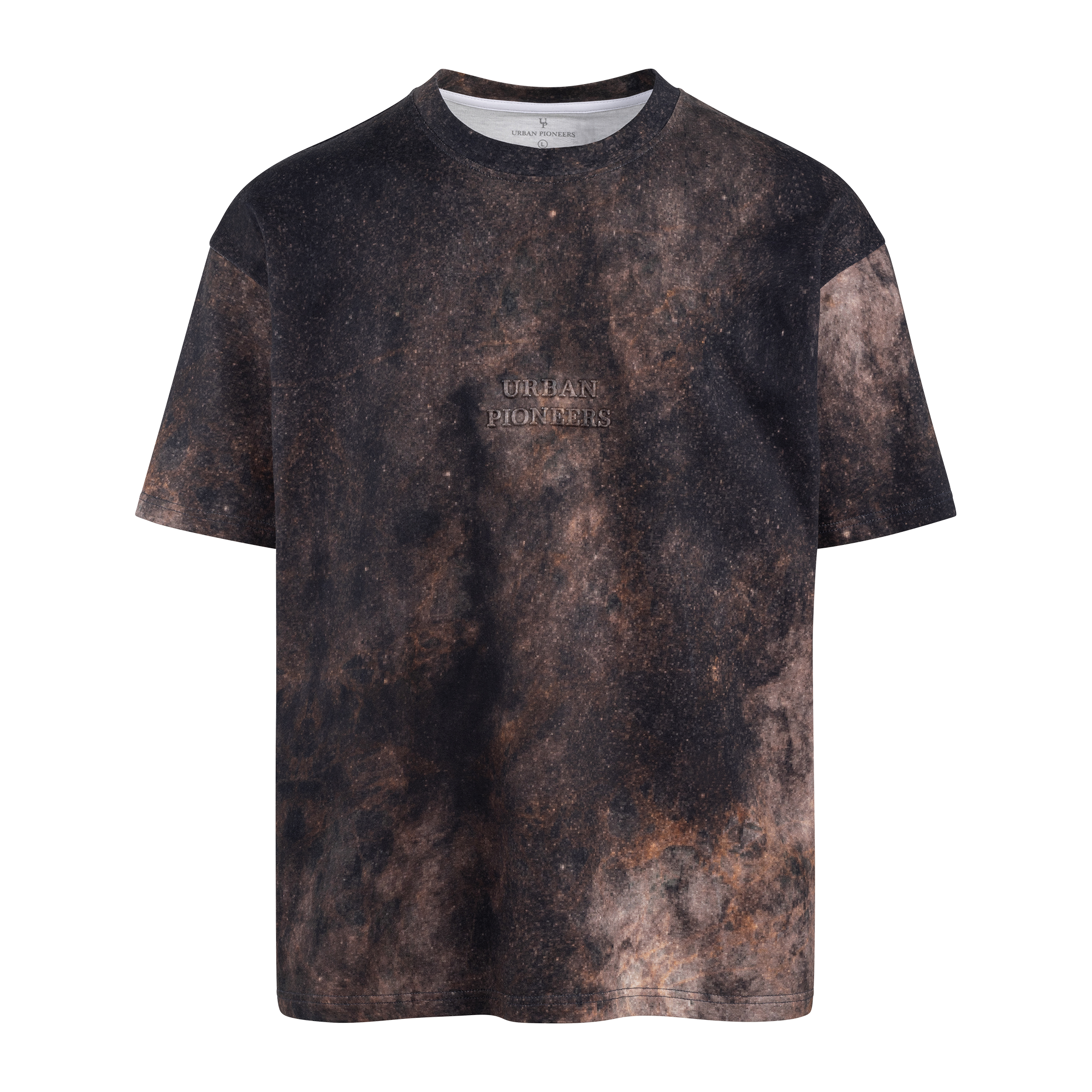 Urban Pioneers Male Stitch Tee T-SHIRT BROWN AOP