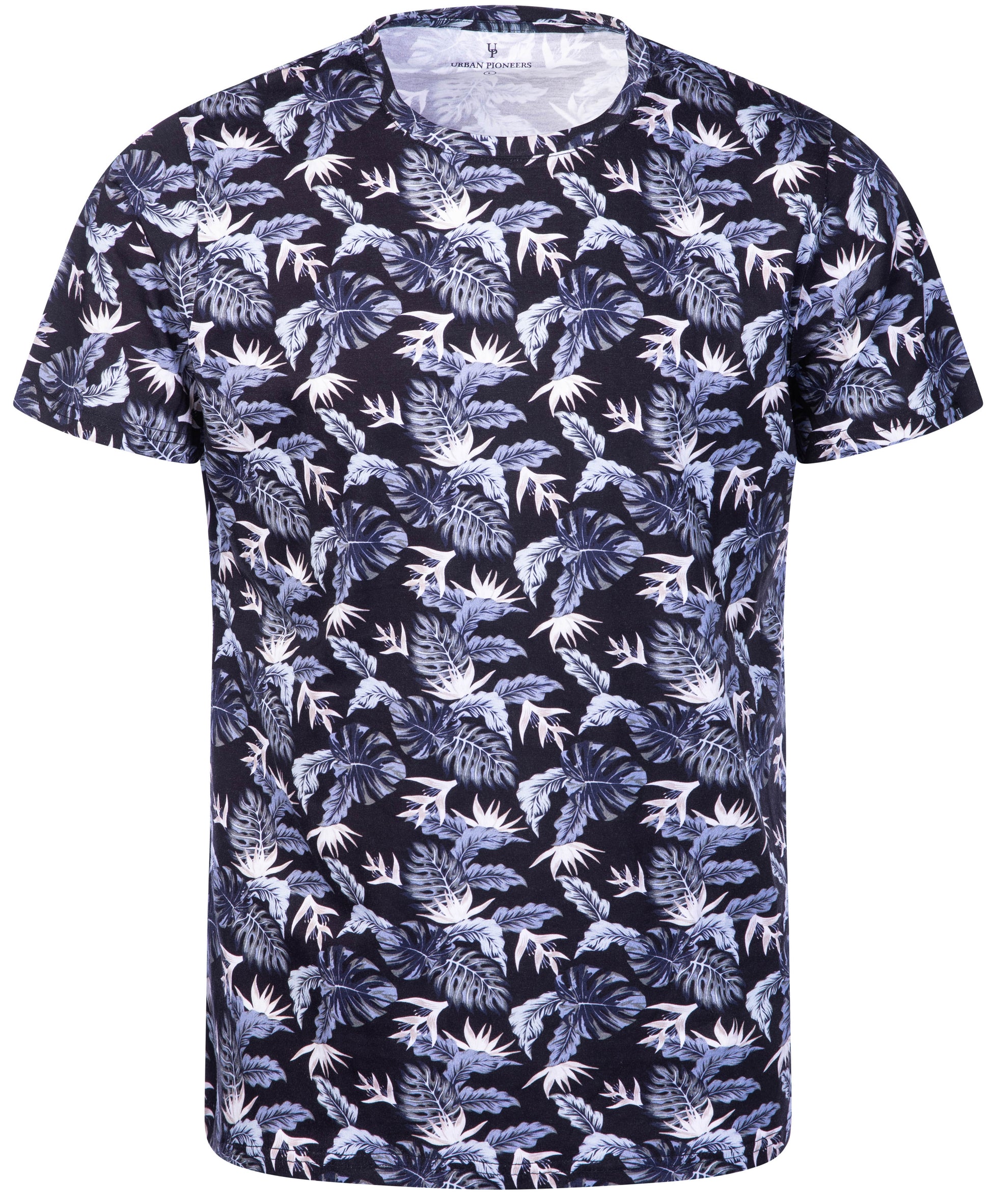 Urban Pioneers Male Tarzan Tee T-SHIRT NAVY JUNGLE AOP
