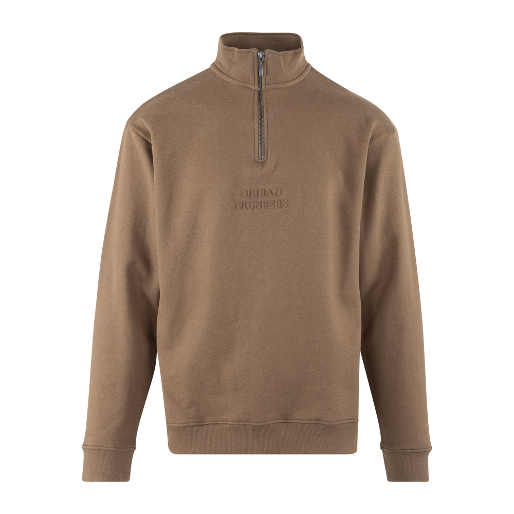 Urban Pioneers Male Thorin Half-zip SWEATER COCOLATE CHIP