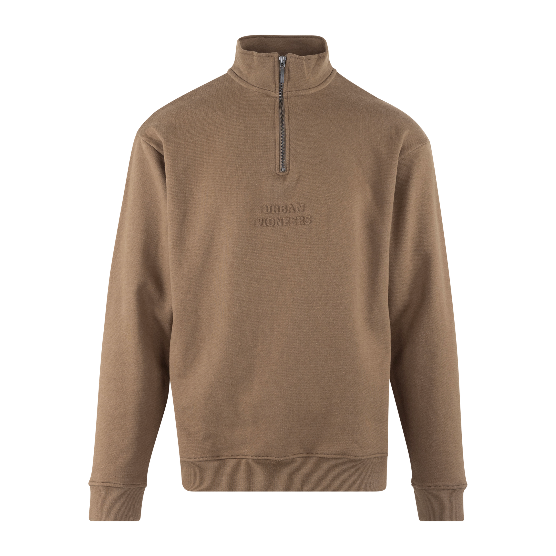 Urban Pioneers Male Thorin Half-zip SWEATER COCOLATE CHIP